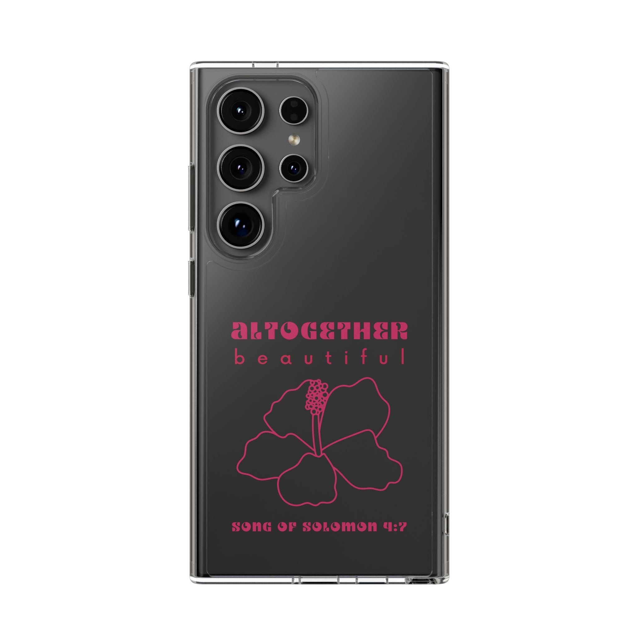 Altogether Beautiful Clear Phone Case (Pink)