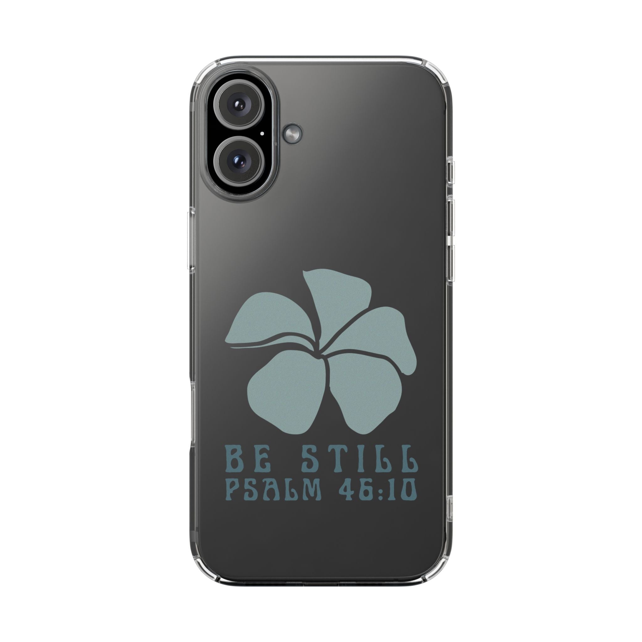 Be Still Plumeria Clear Phone Case