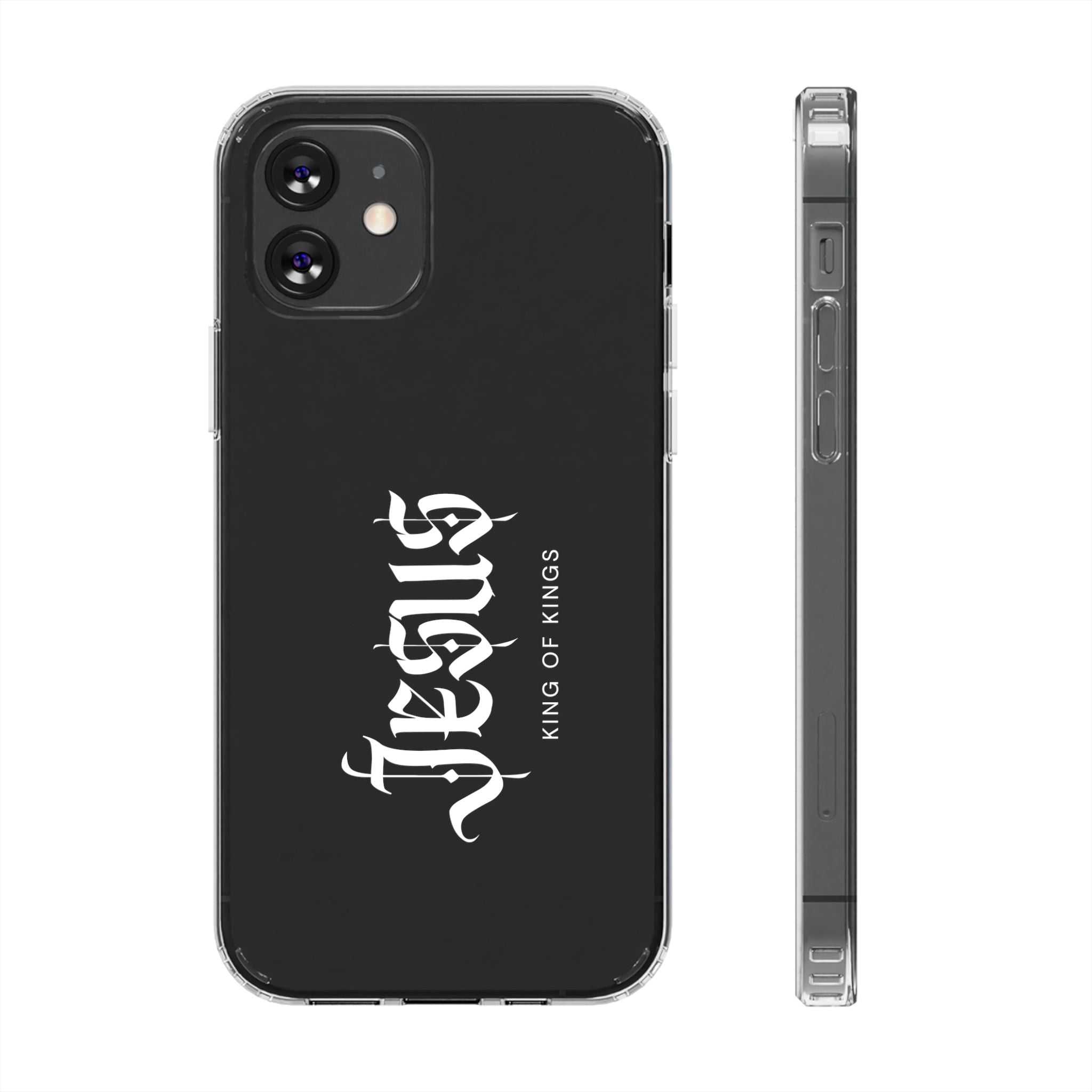 Jesus Script Clear Phone Case