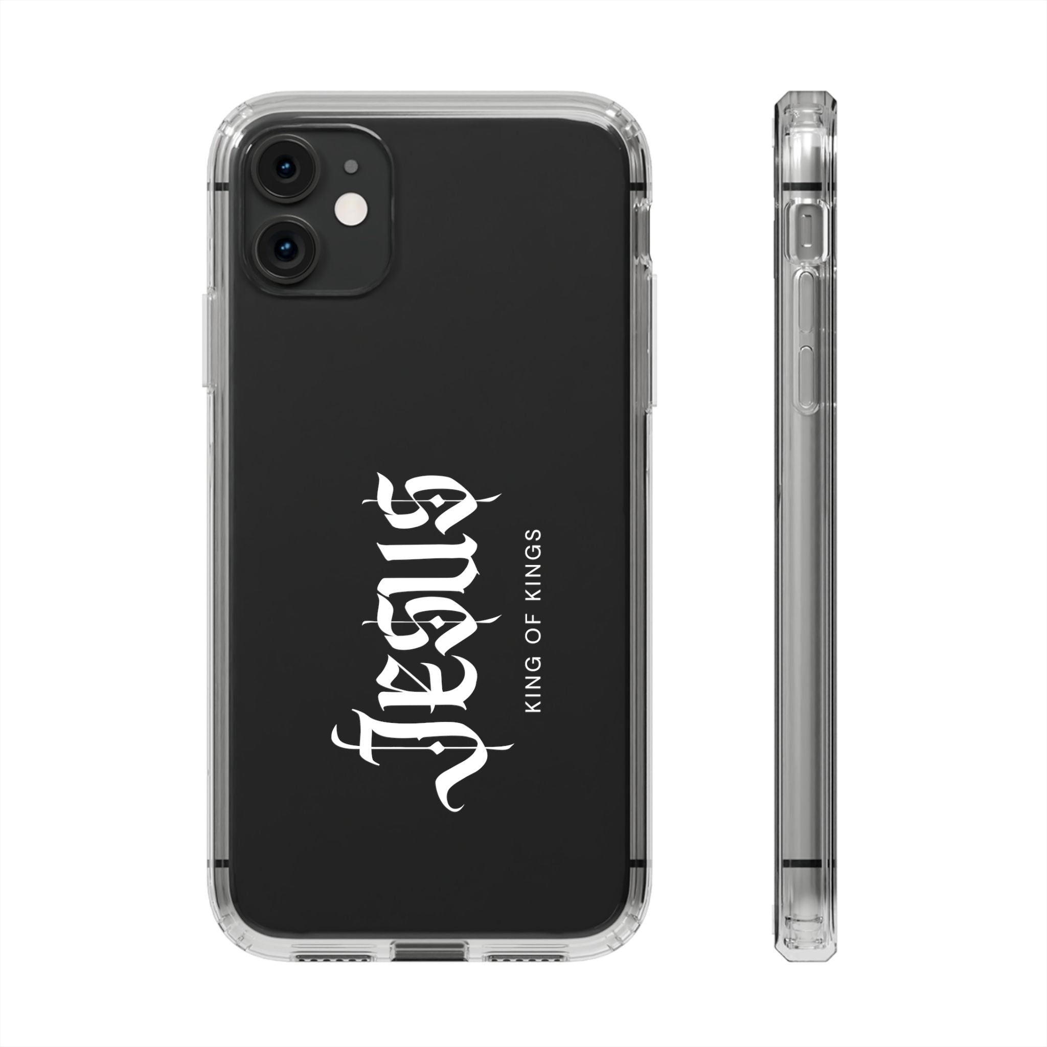 Jesus Script Clear Phone Case