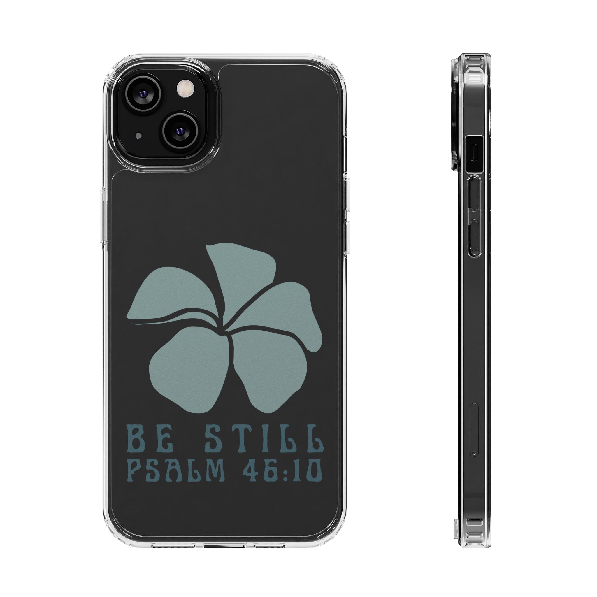 Be Still Plumeria Clear Phone Case