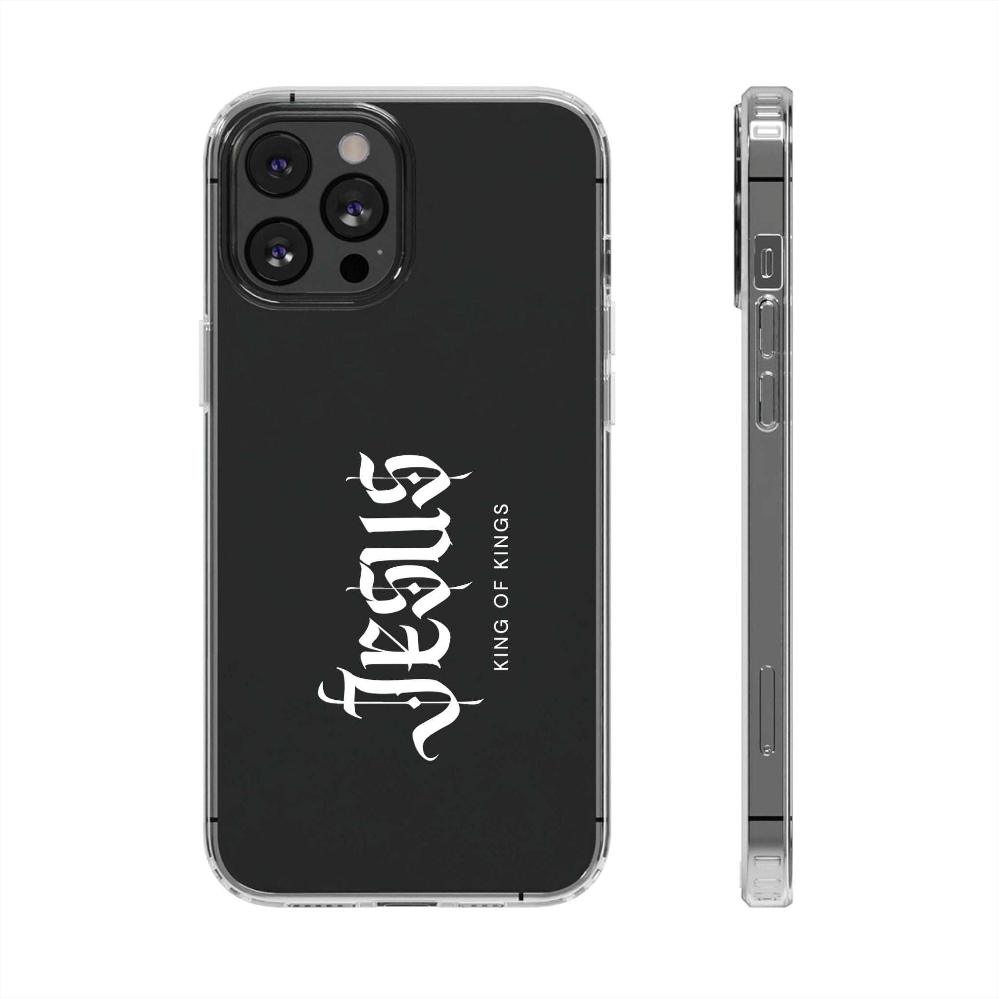 Jesus Script Clear Phone Case