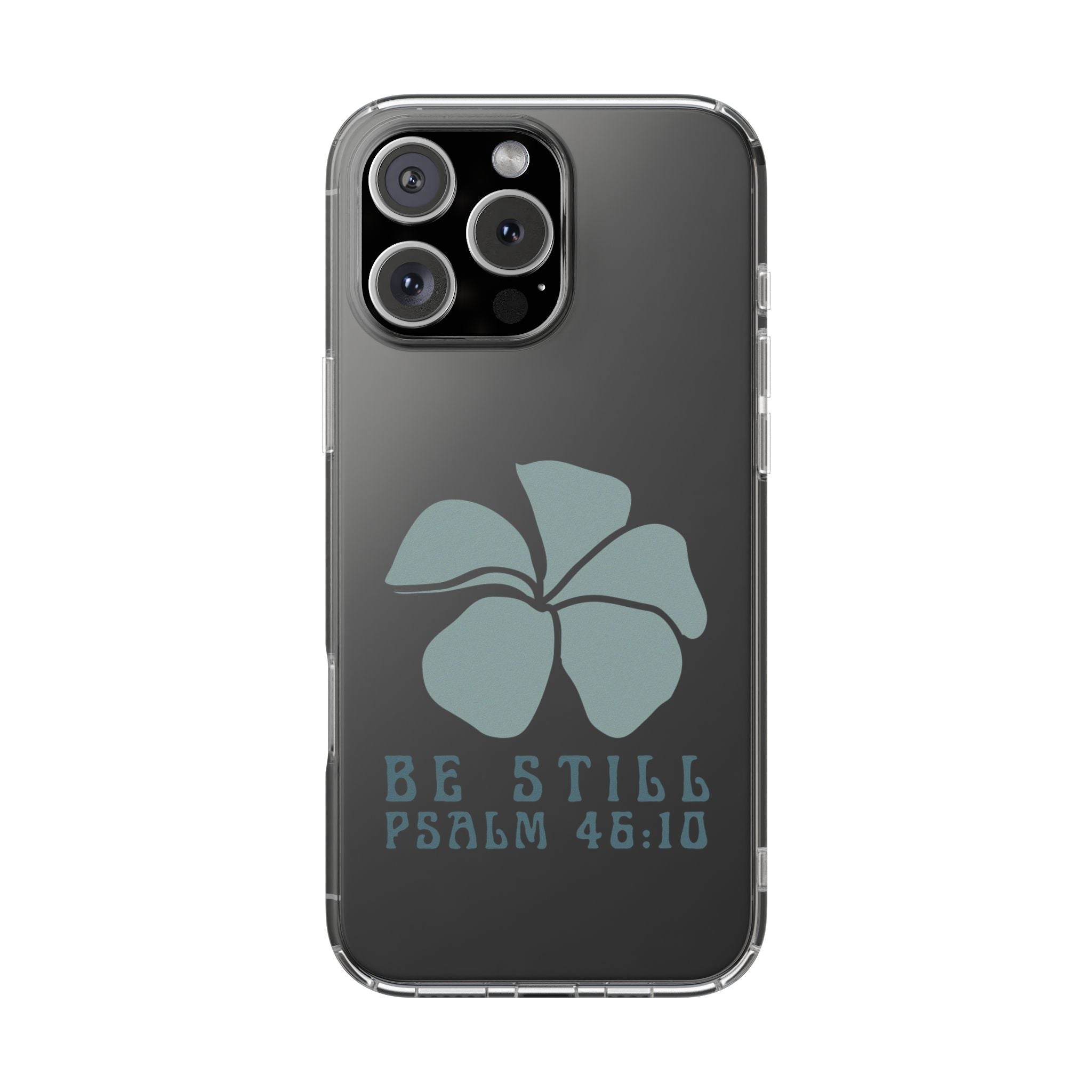 Be Still Plumeria Clear Phone Case