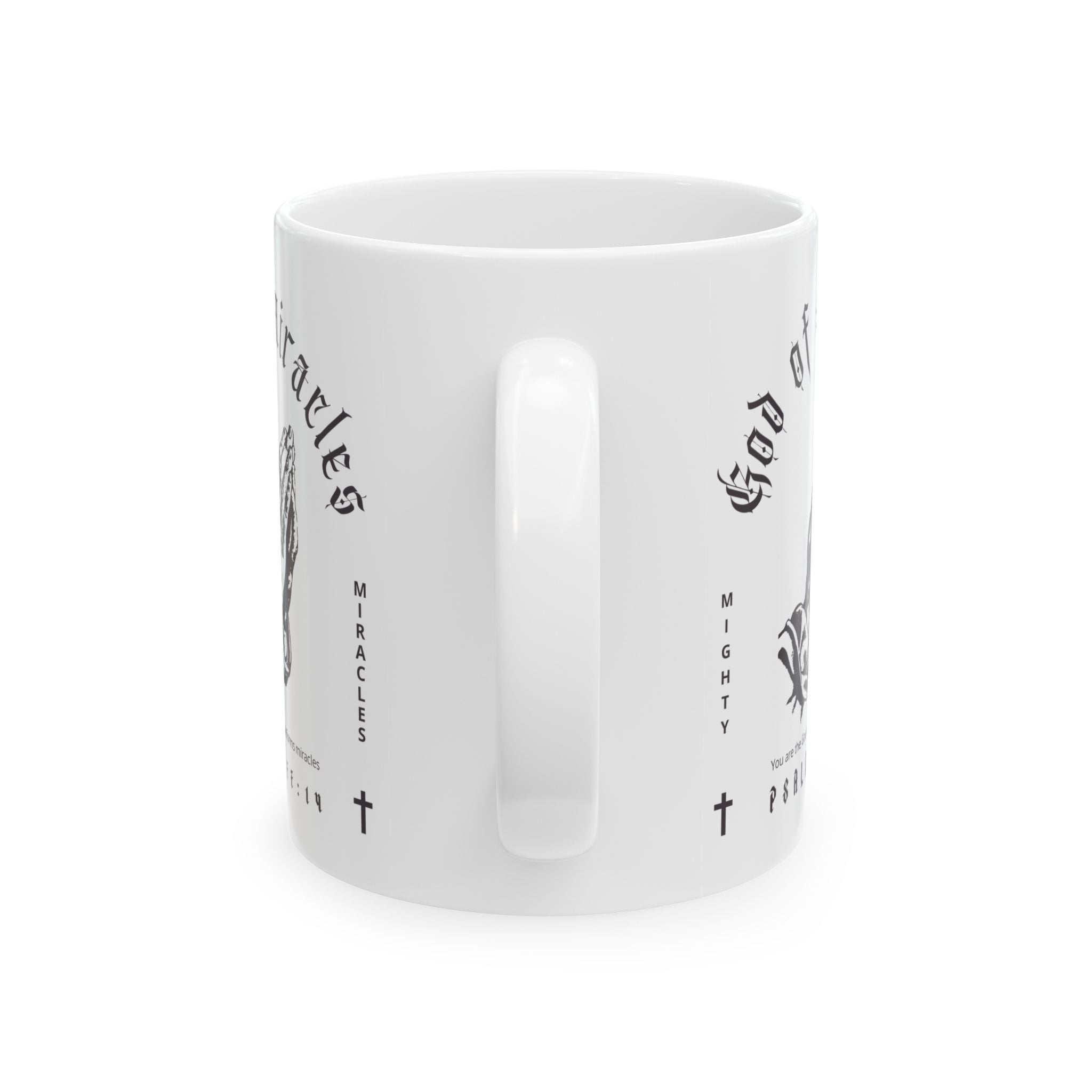God of Miracles White Mug
