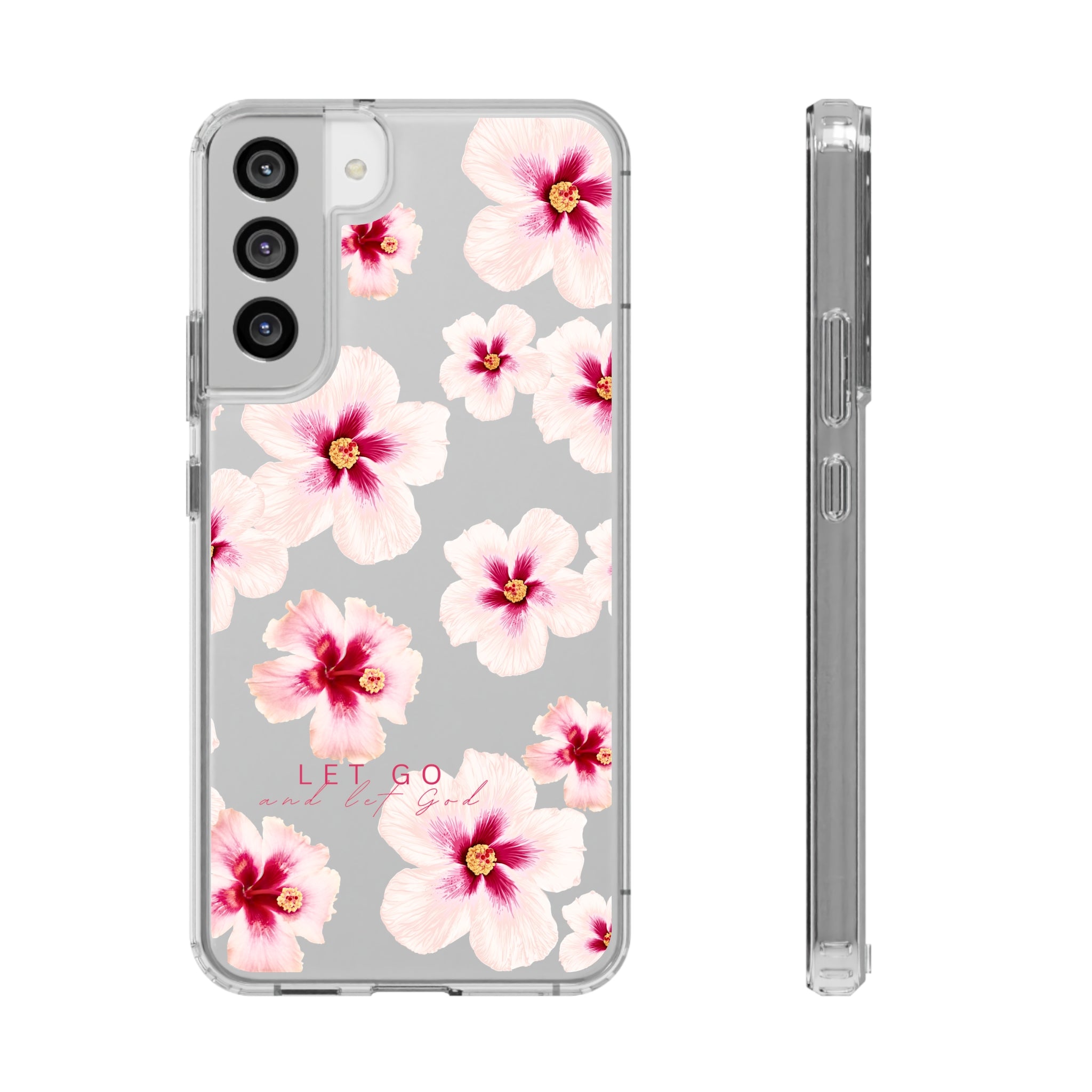 Let Go Hibiscus Clear Phone Case