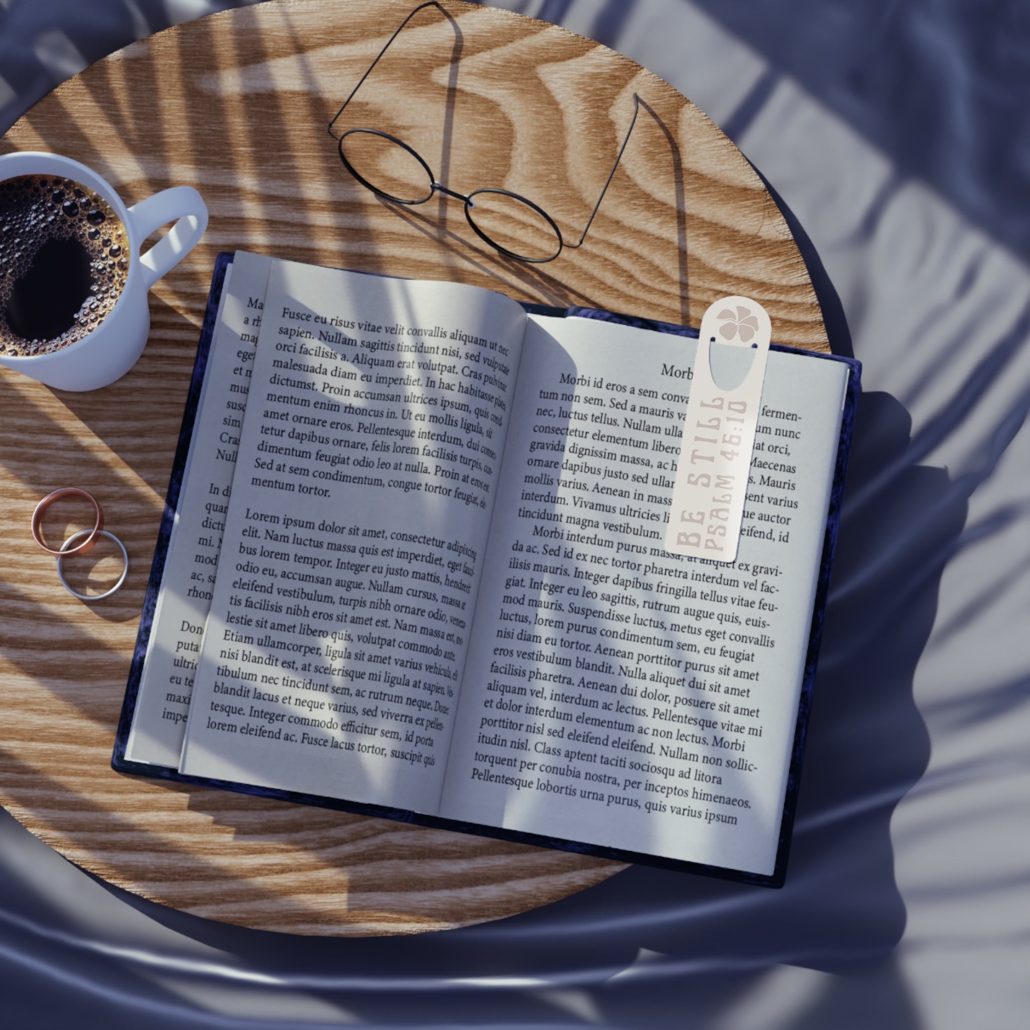 Be Still Plumeria Metal Bookmark