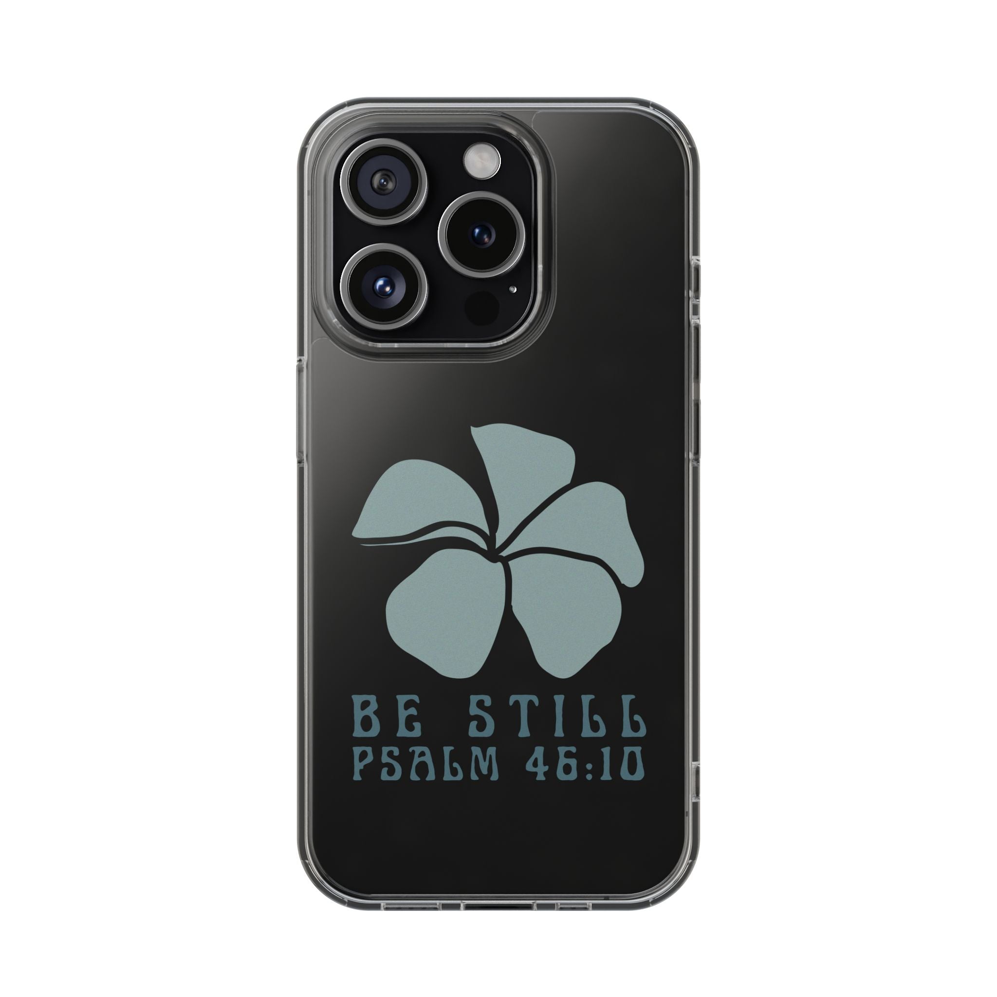 Be Still Plumeria Clear Phone Case