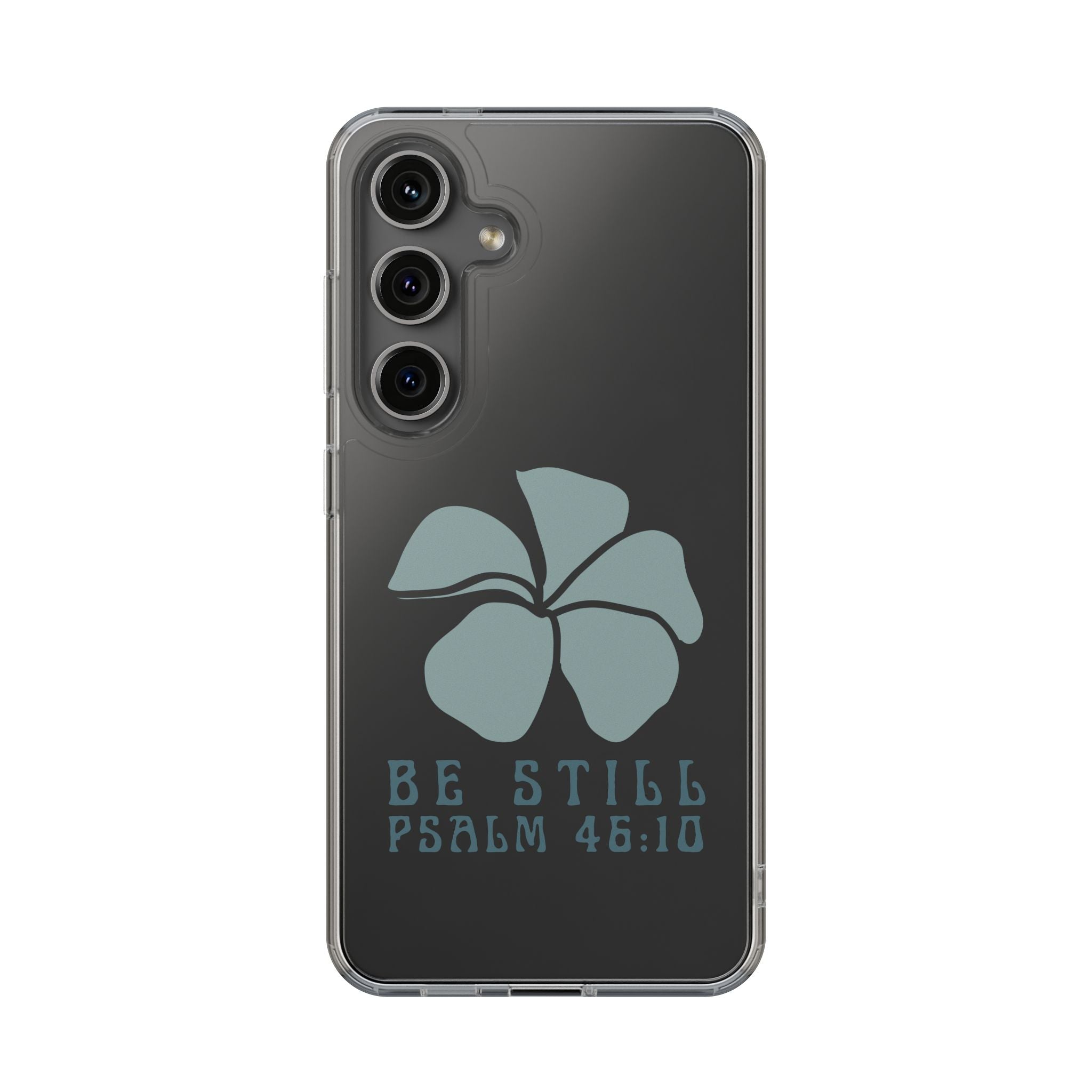 Be Still Plumeria Clear Phone Case