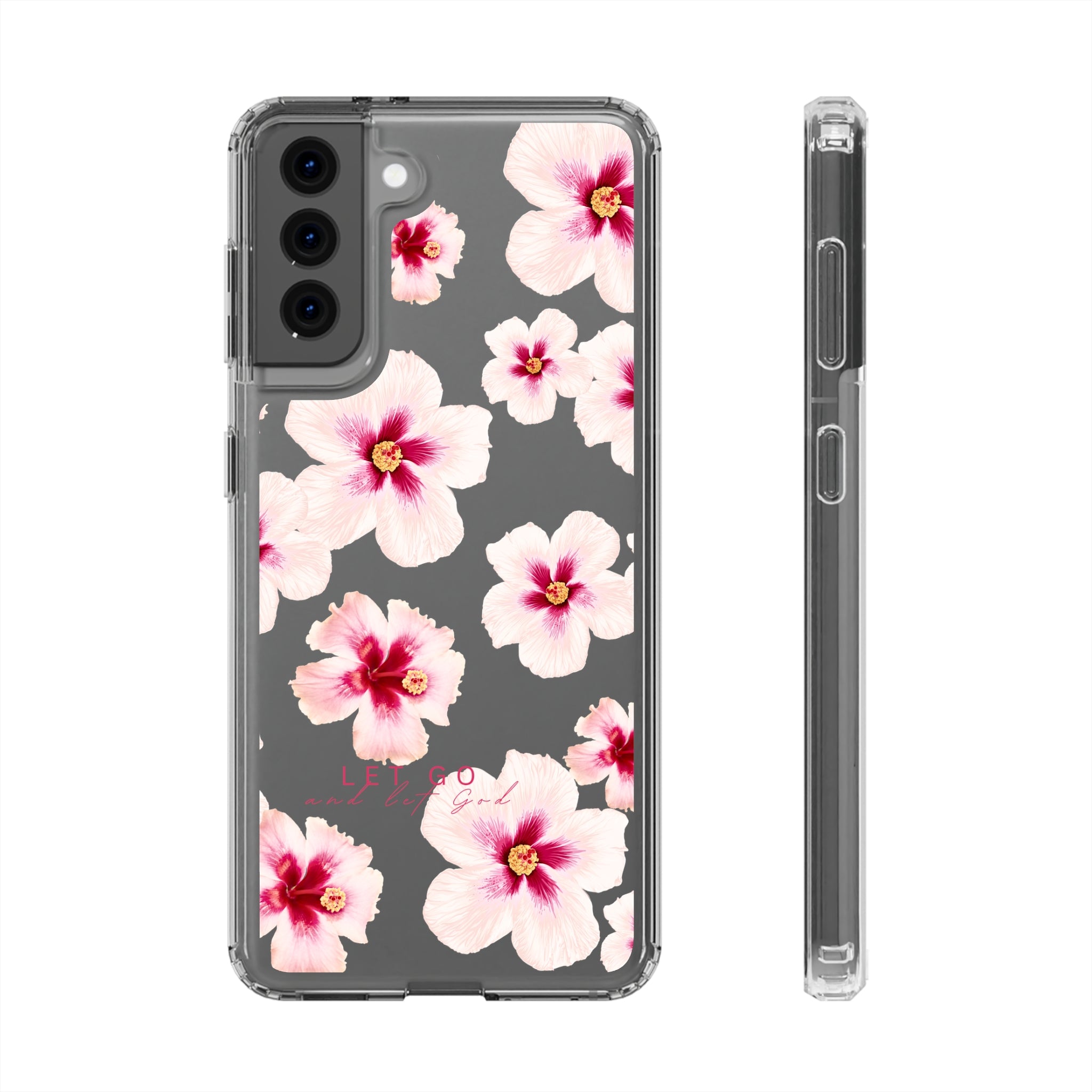 Let Go Hibiscus Clear Phone Case