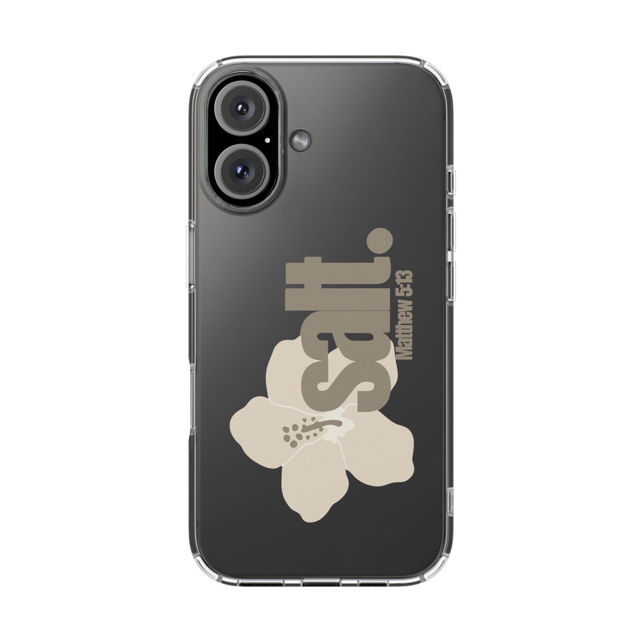 Salt Hibiscus Clear Phone Case