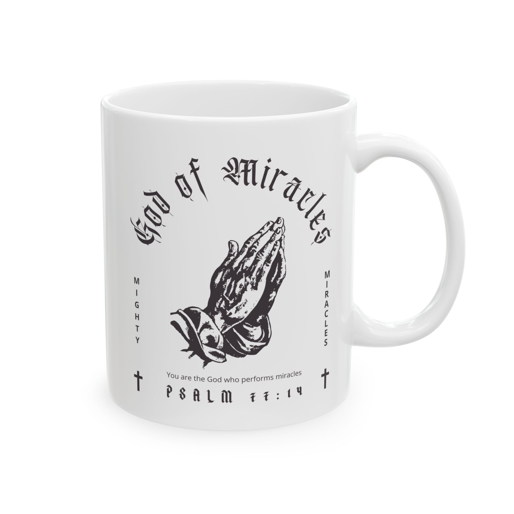 God of Miracles White Mug
