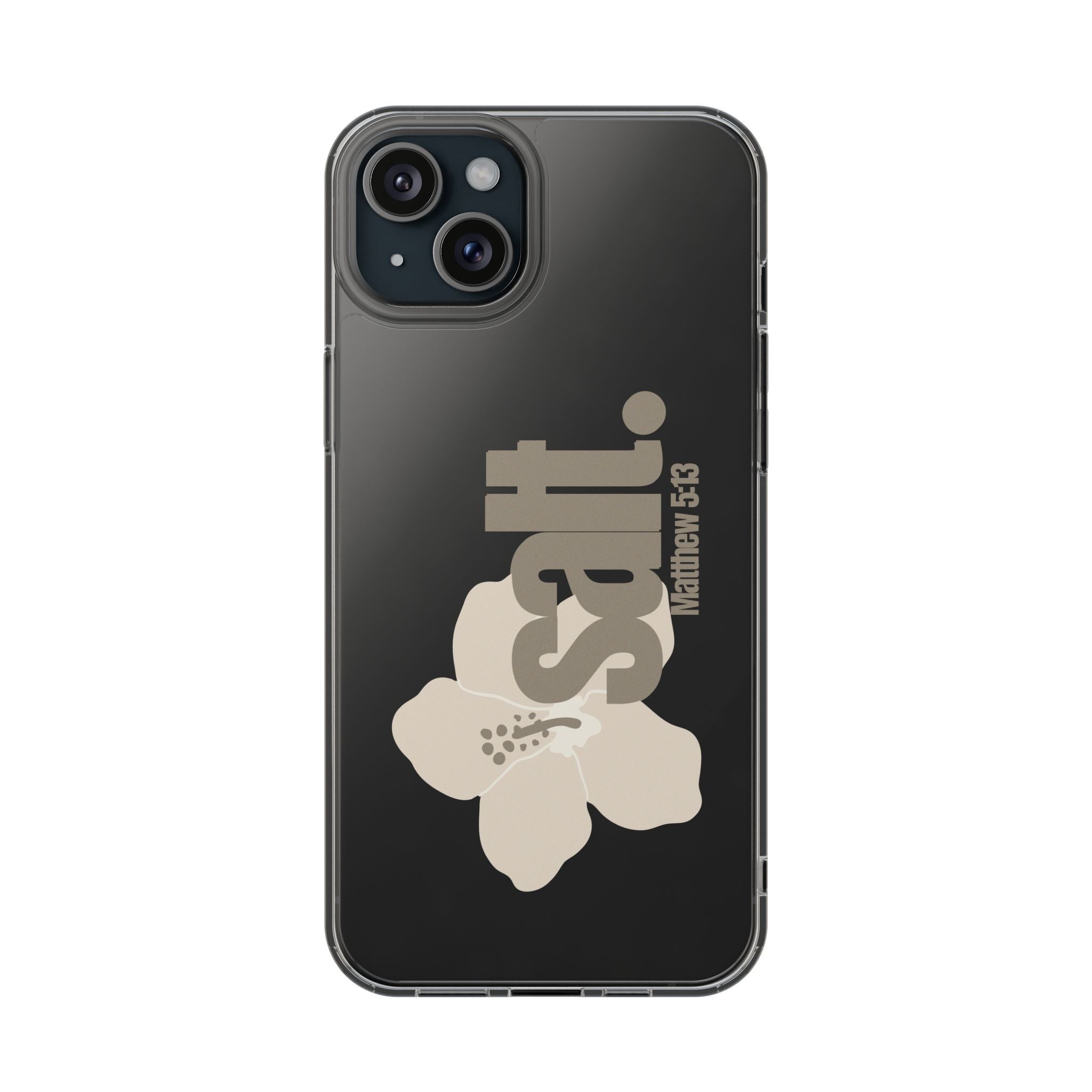 Salt Hibiscus Clear Phone Case