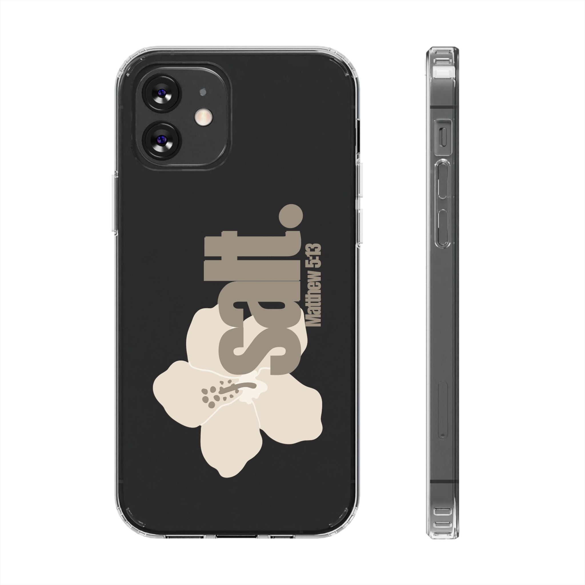 Salt Hibiscus Clear Phone Case