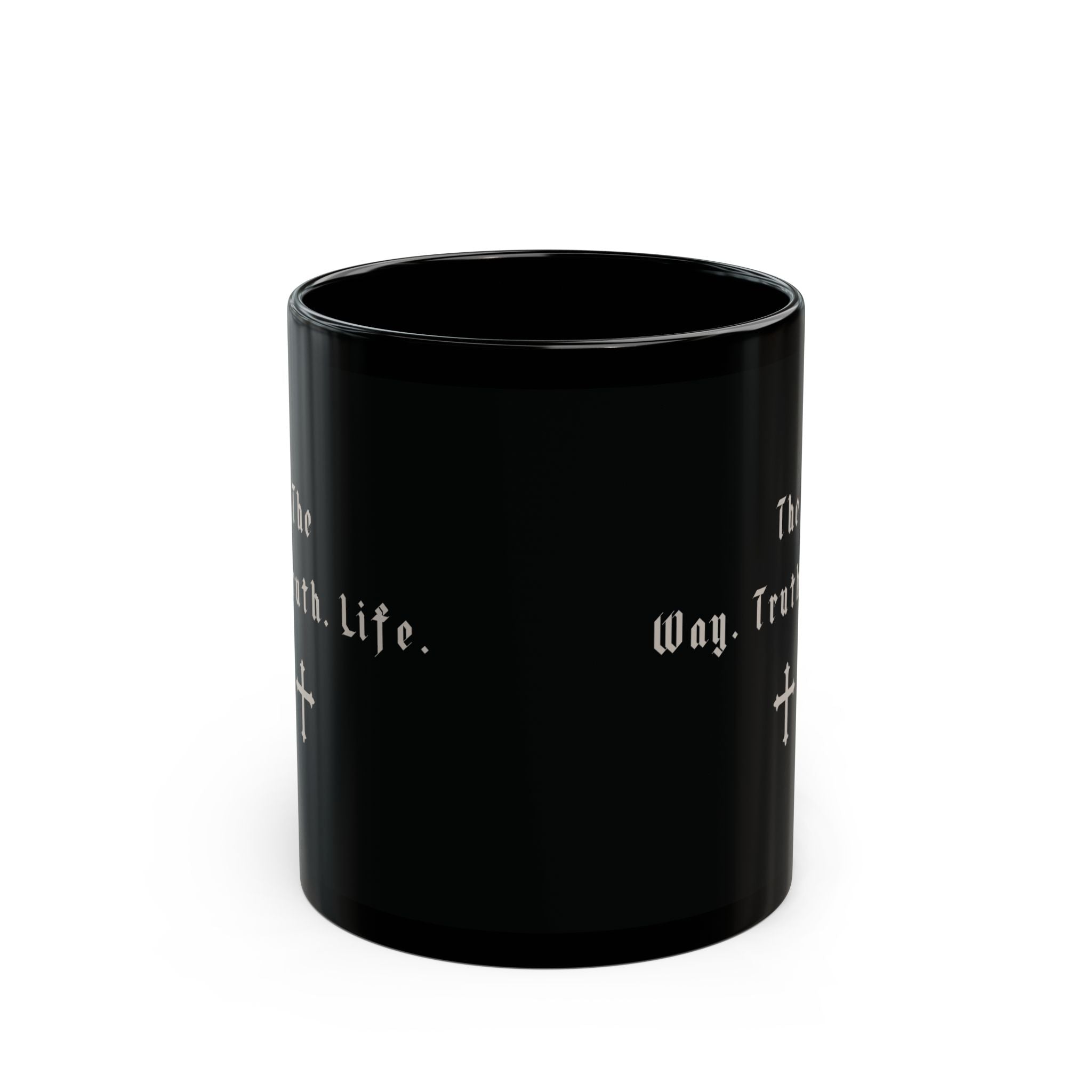Way Truth Life Black Mug
