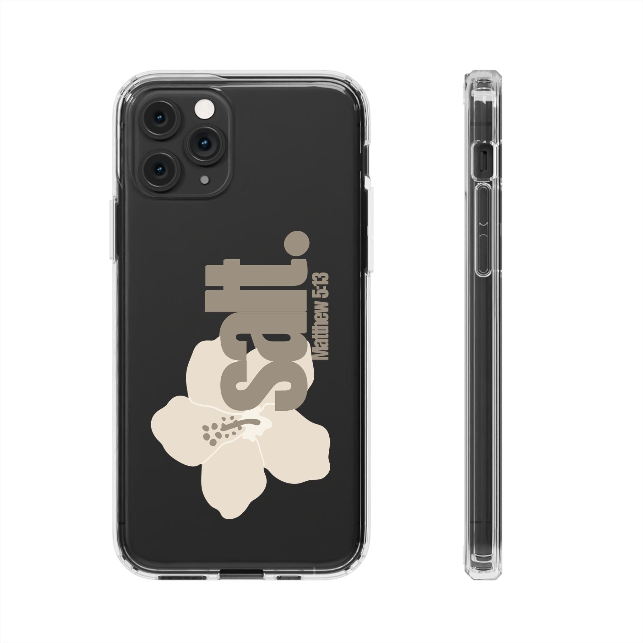 Salt Hibiscus Clear Phone Case