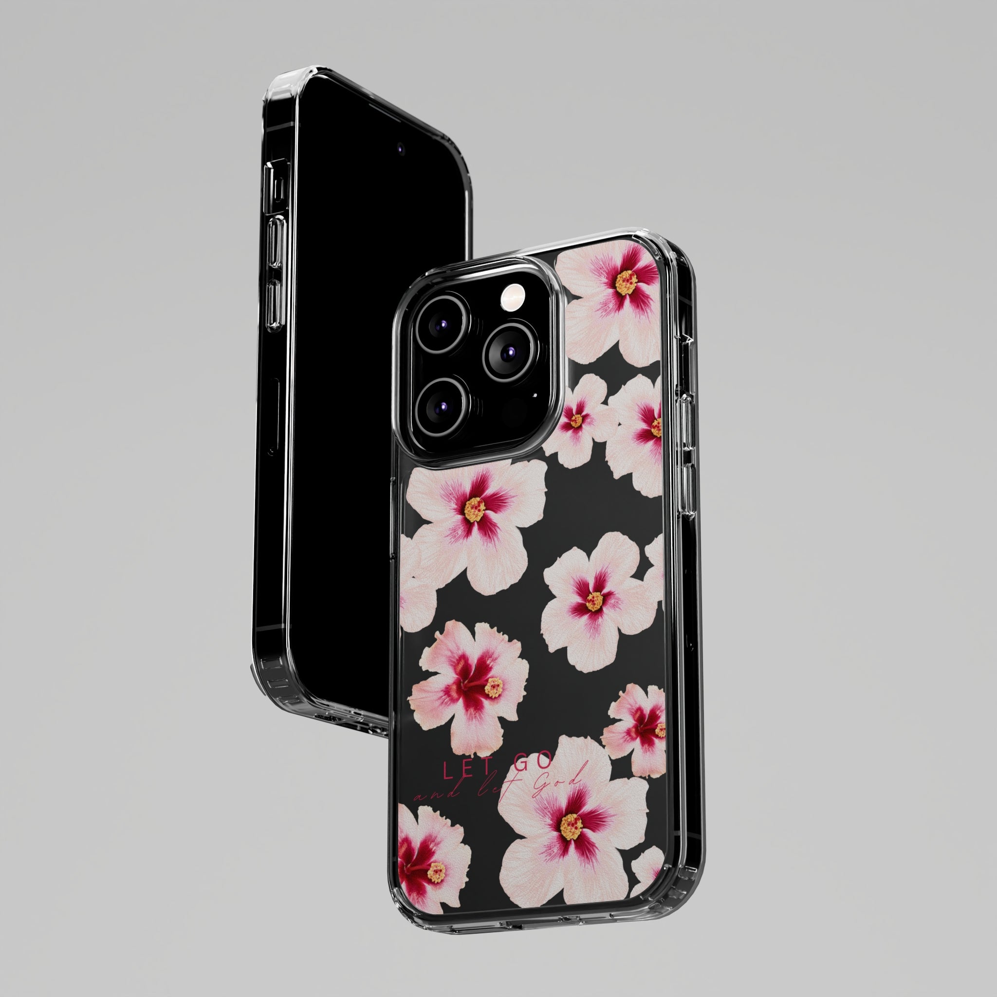Let Go Hibiscus Clear Phone Case