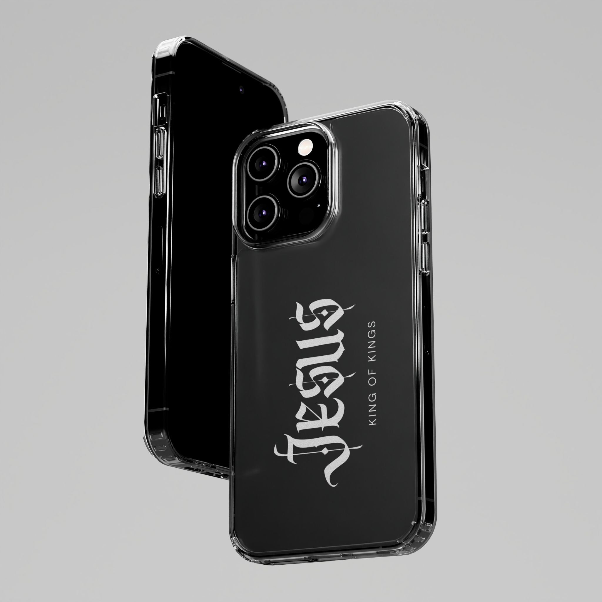 Jesus Script Clear Phone Case