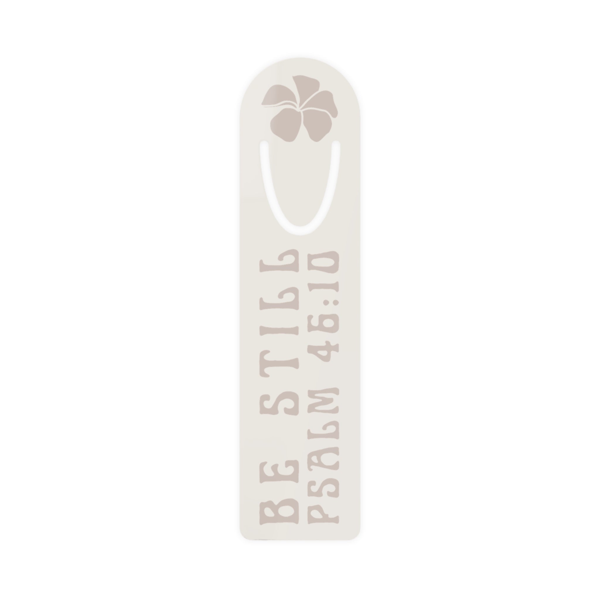 Be Still Plumeria Metal Bookmark