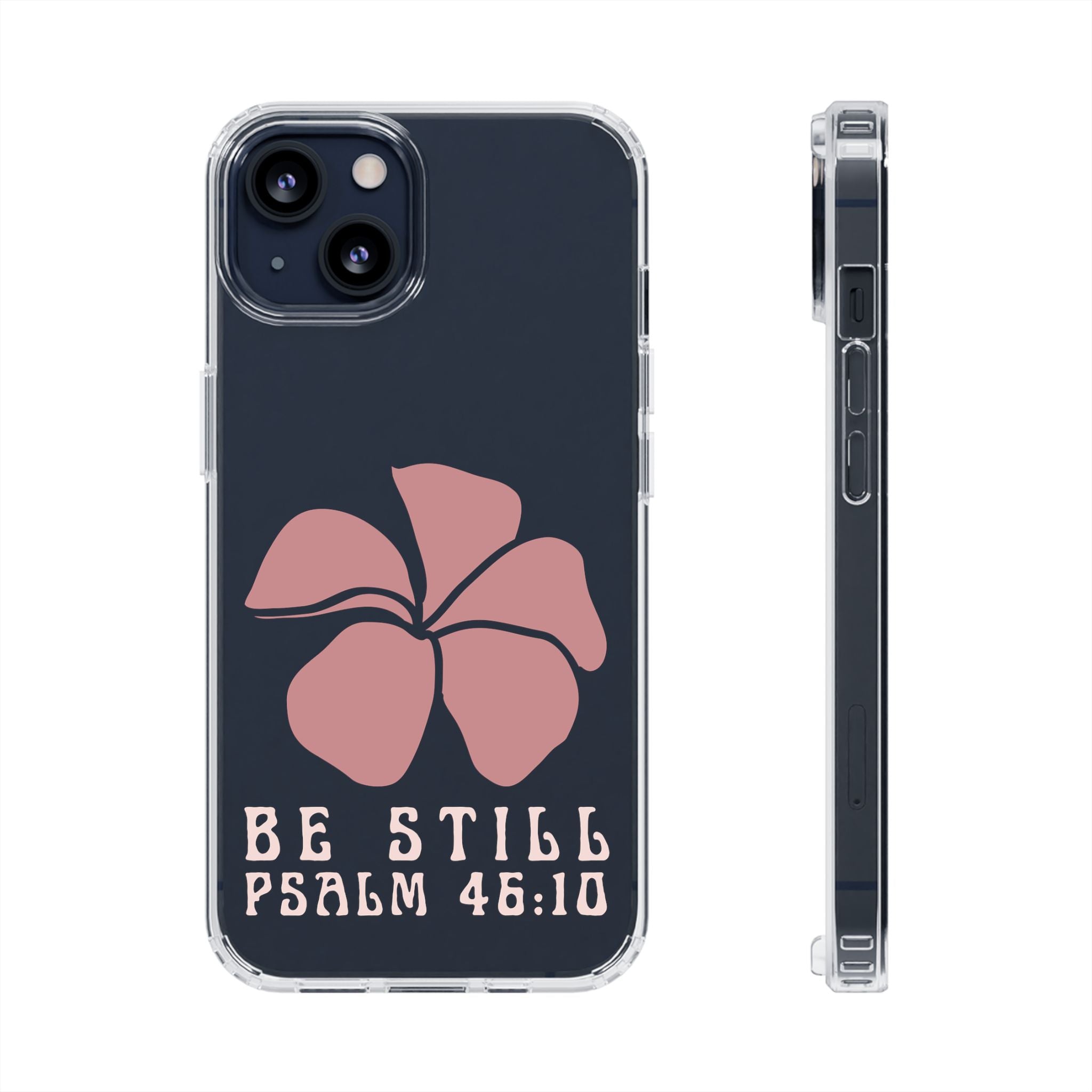 Be Still Plumeria Clear Phone Case