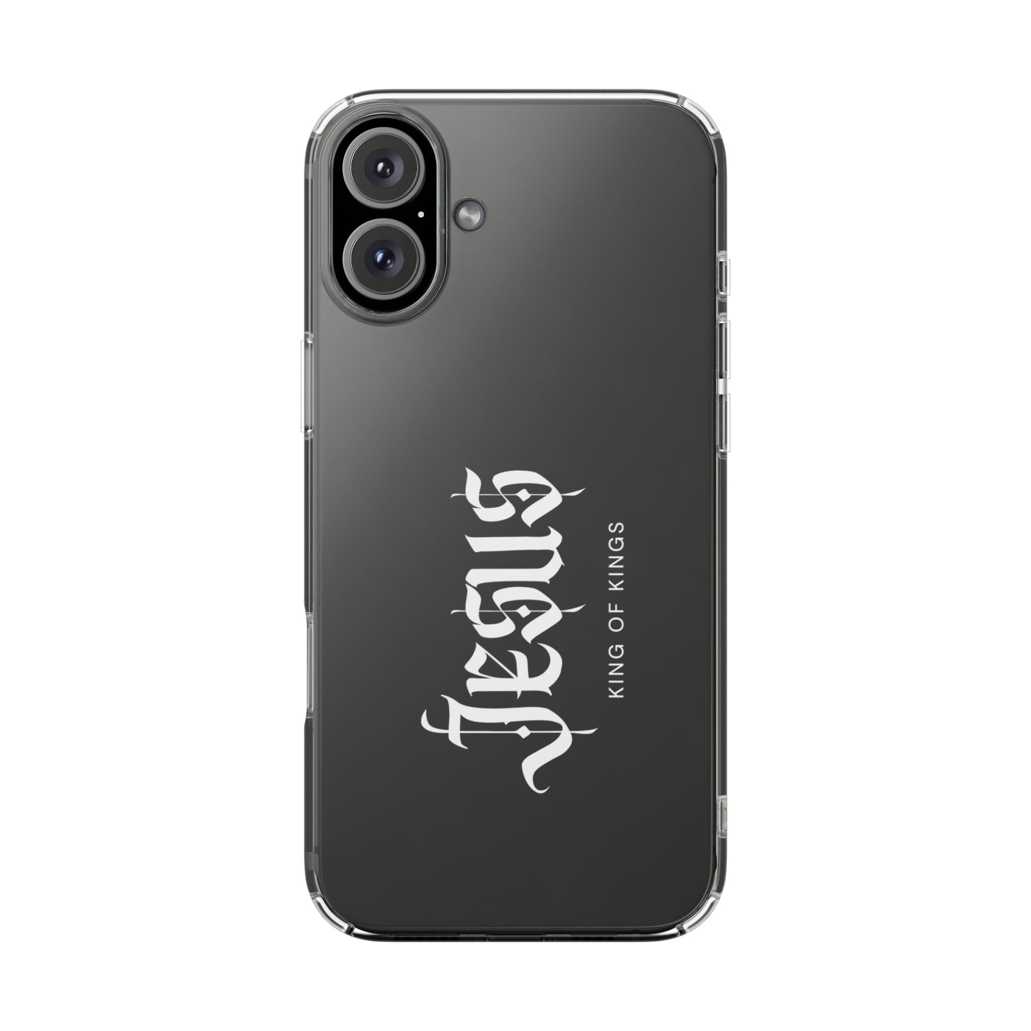 Jesus Script Clear Phone Case