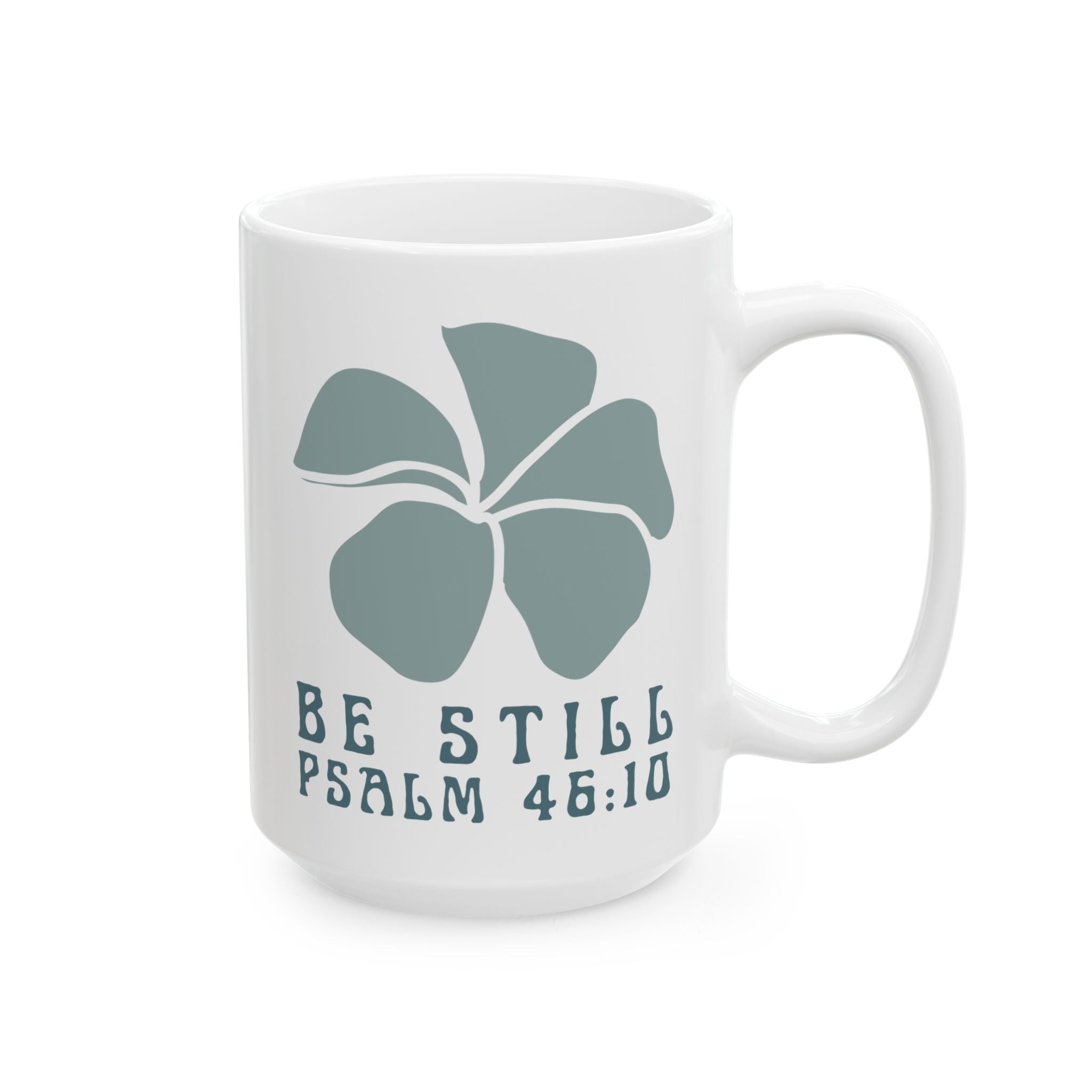 Be Still Plumeria White Mug