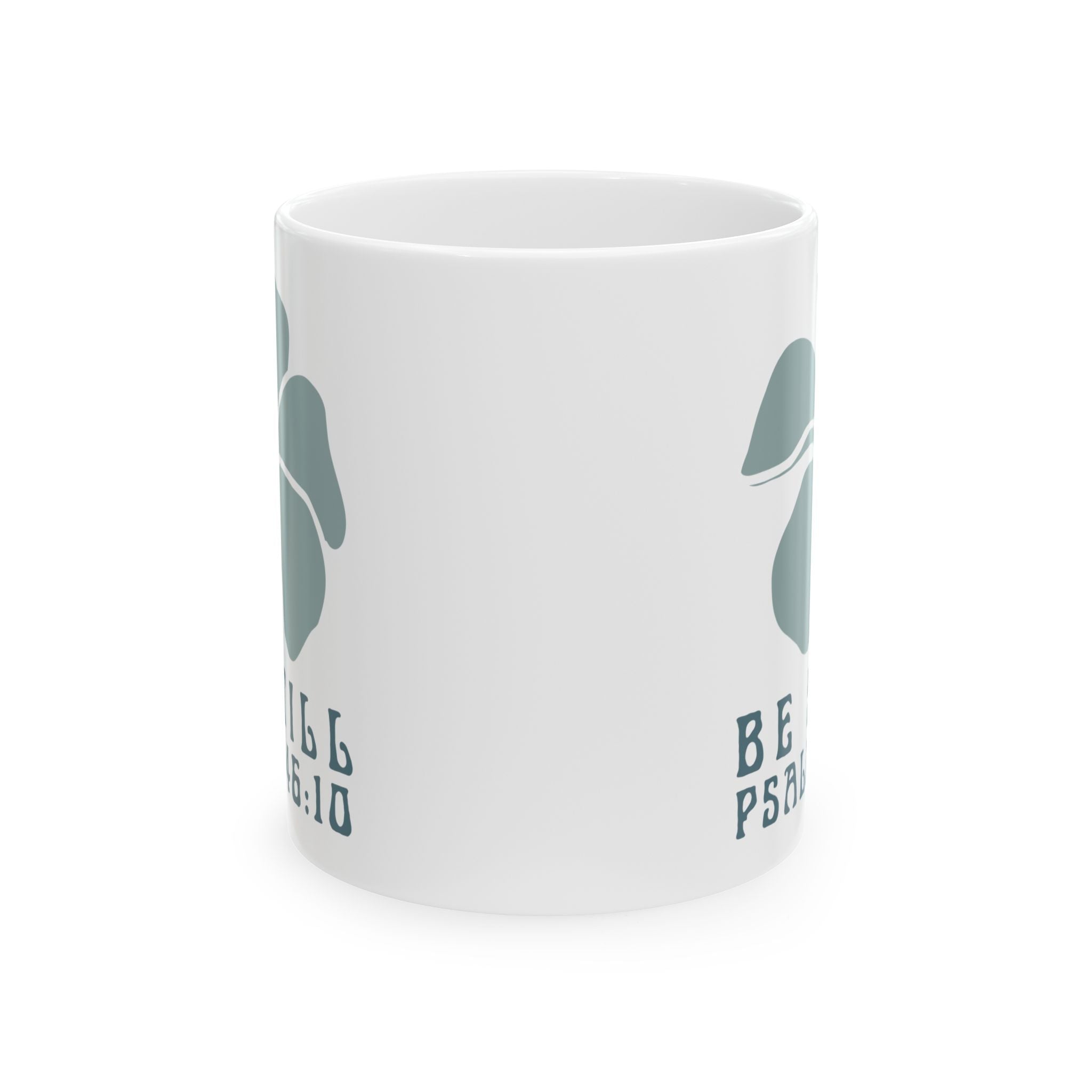 Be Still Plumeria White Mug