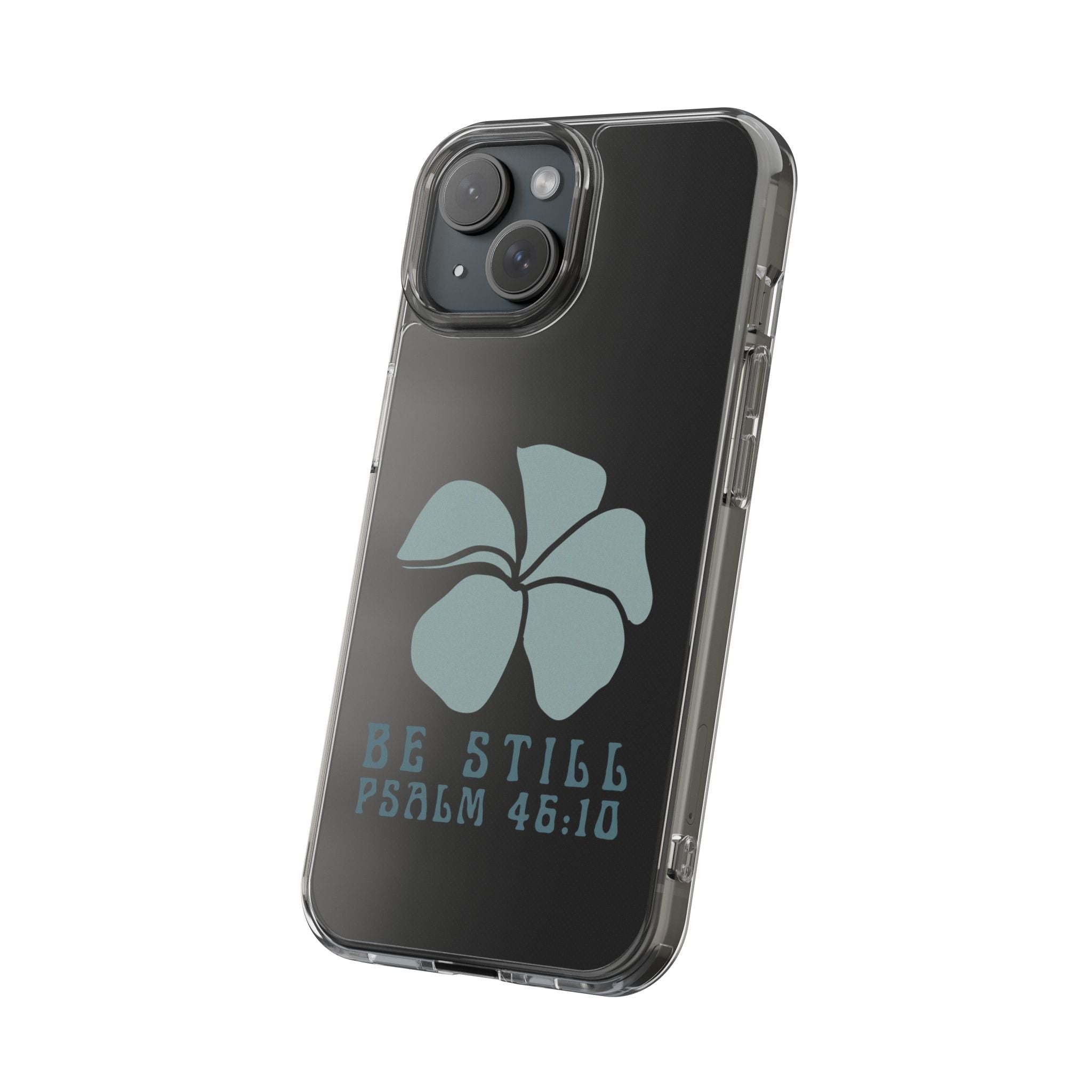 Be Still Plumeria Clear Phone Case
