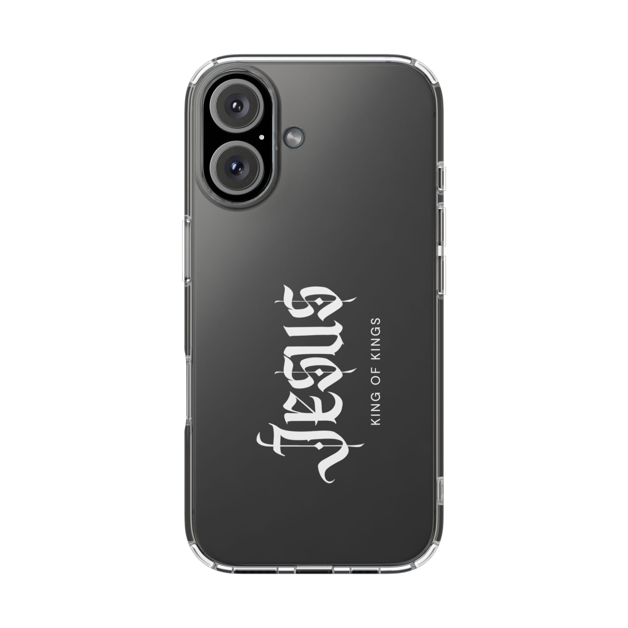 Jesus Script Clear Phone Case