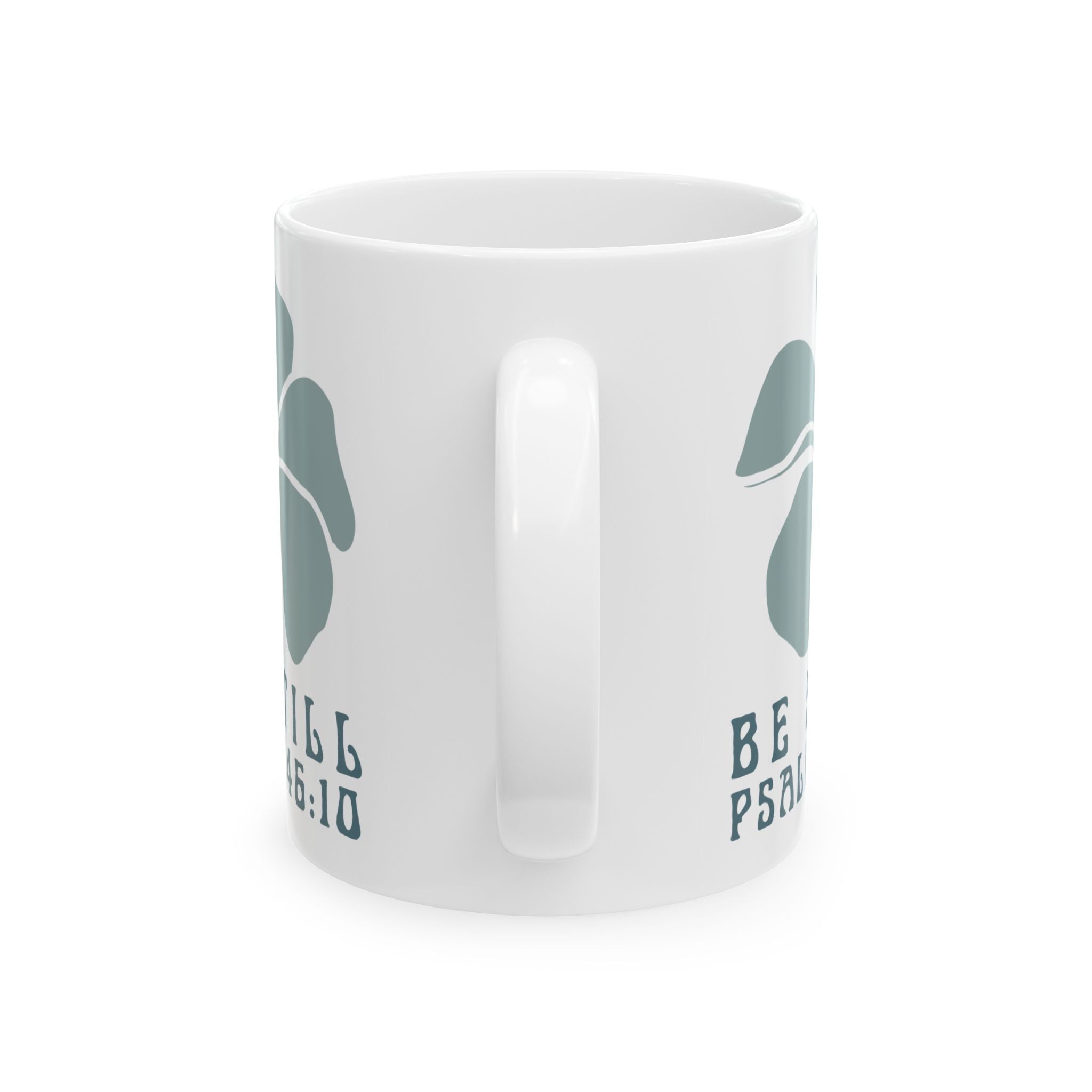 Be Still Plumeria White Mug
