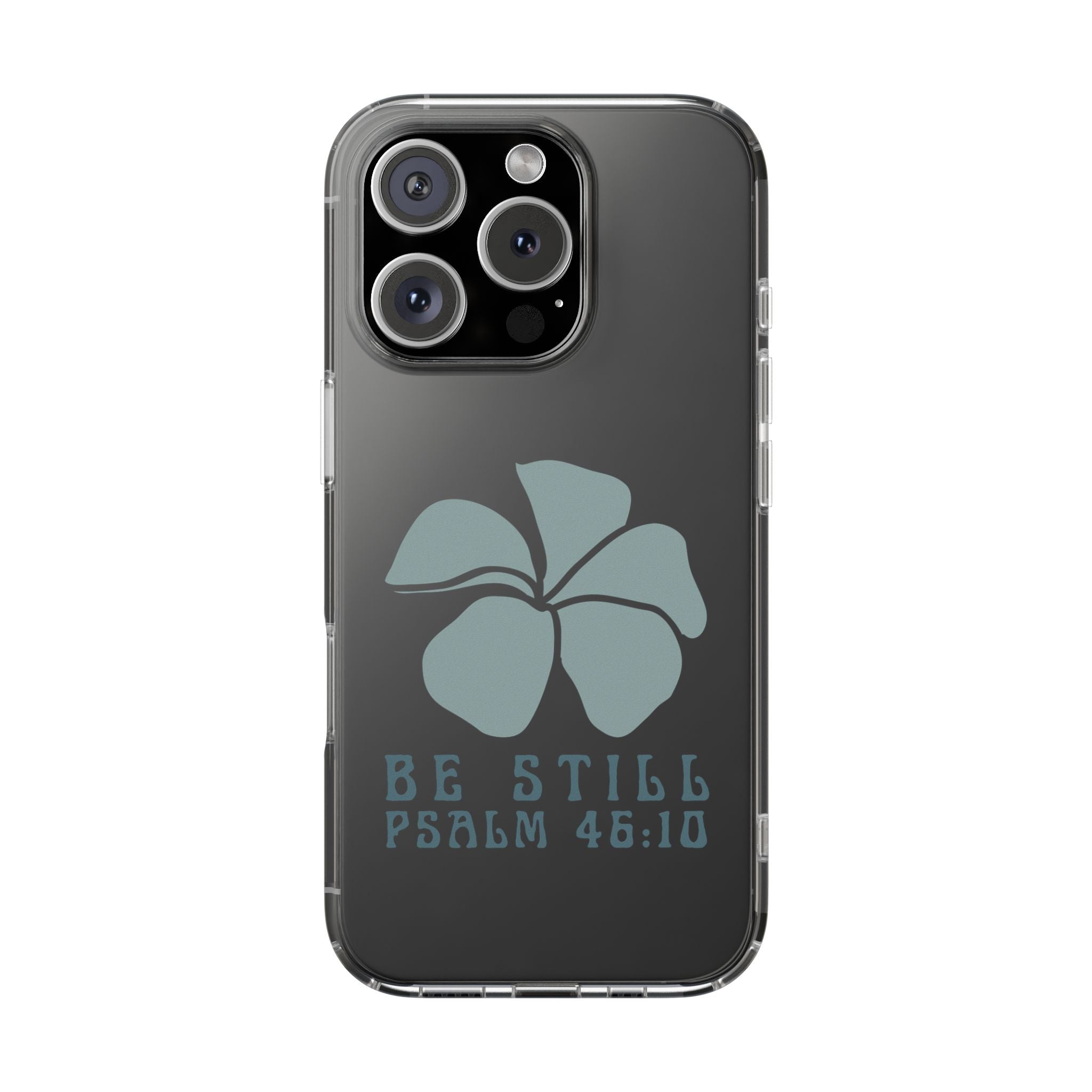 Be Still Plumeria Clear Phone Case