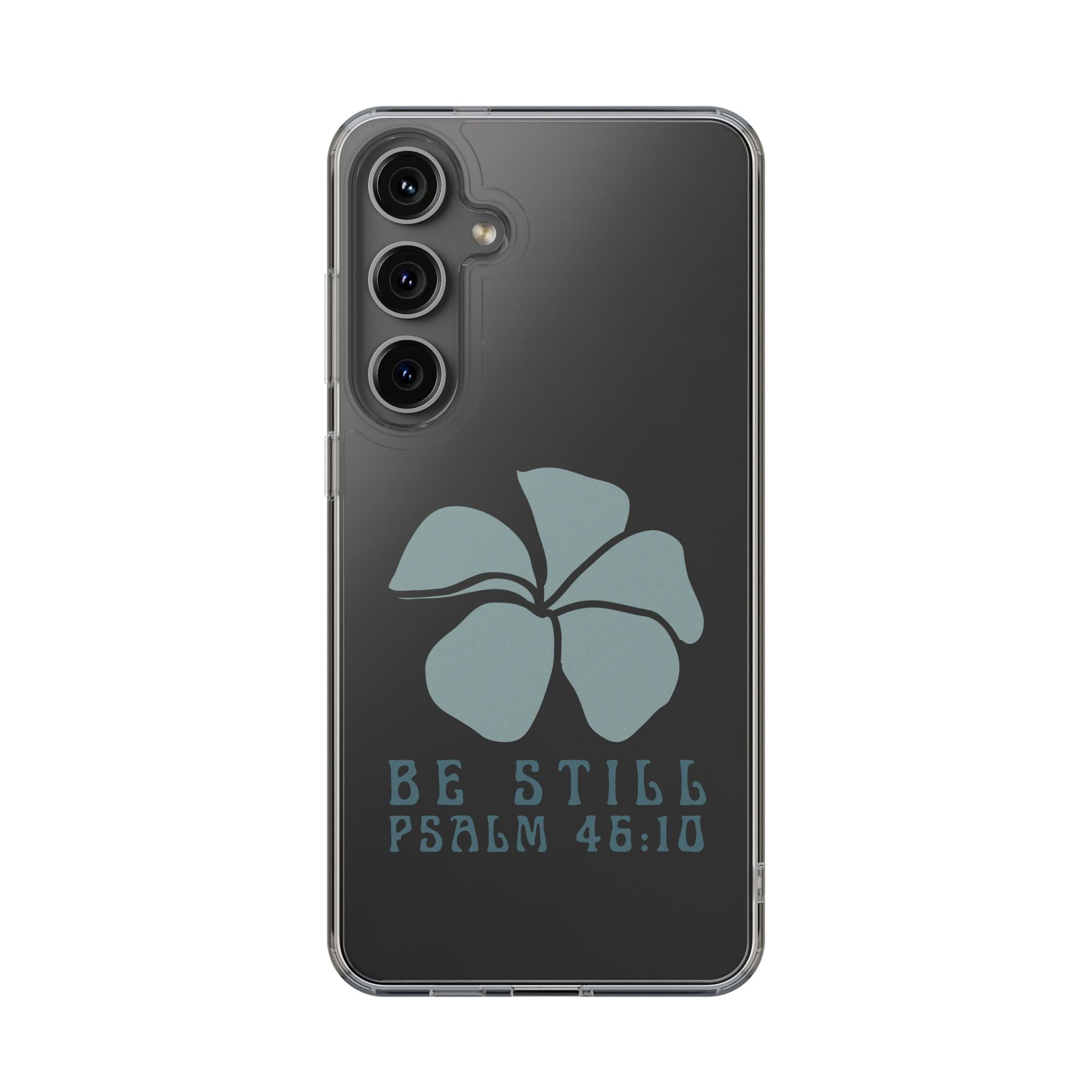 Be Still Plumeria Clear Phone Case