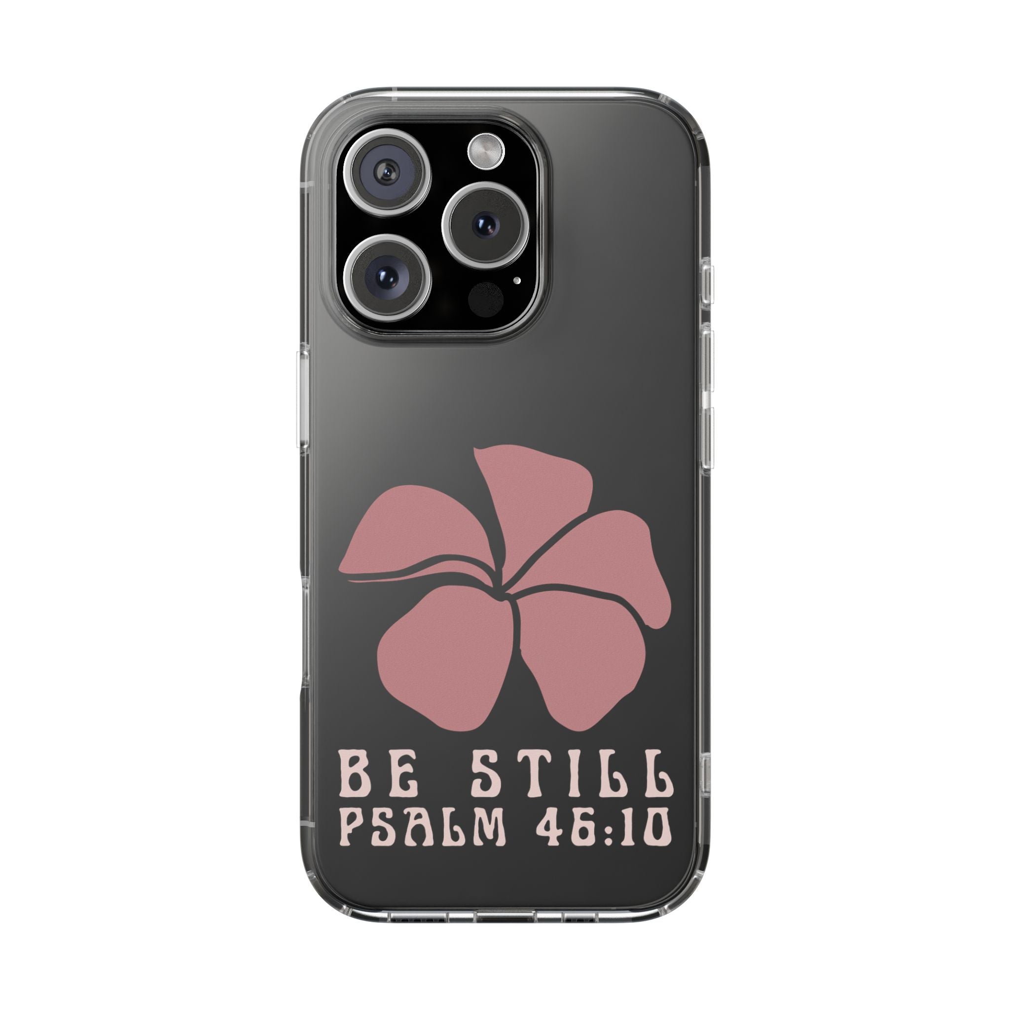 Be Still Plumeria Clear Phone Case