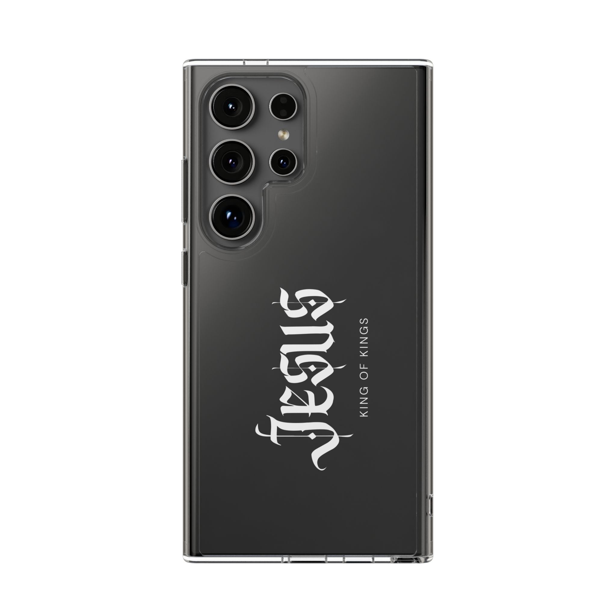 Jesus Script Clear Phone Case