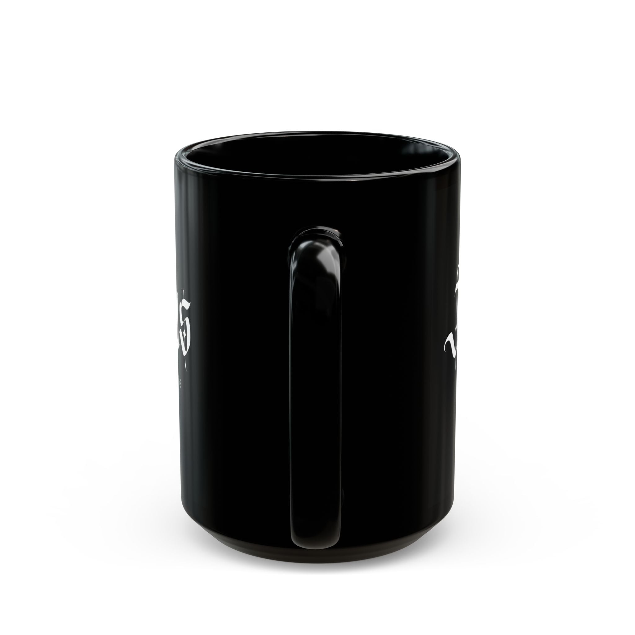 Jesus Script Black Mug