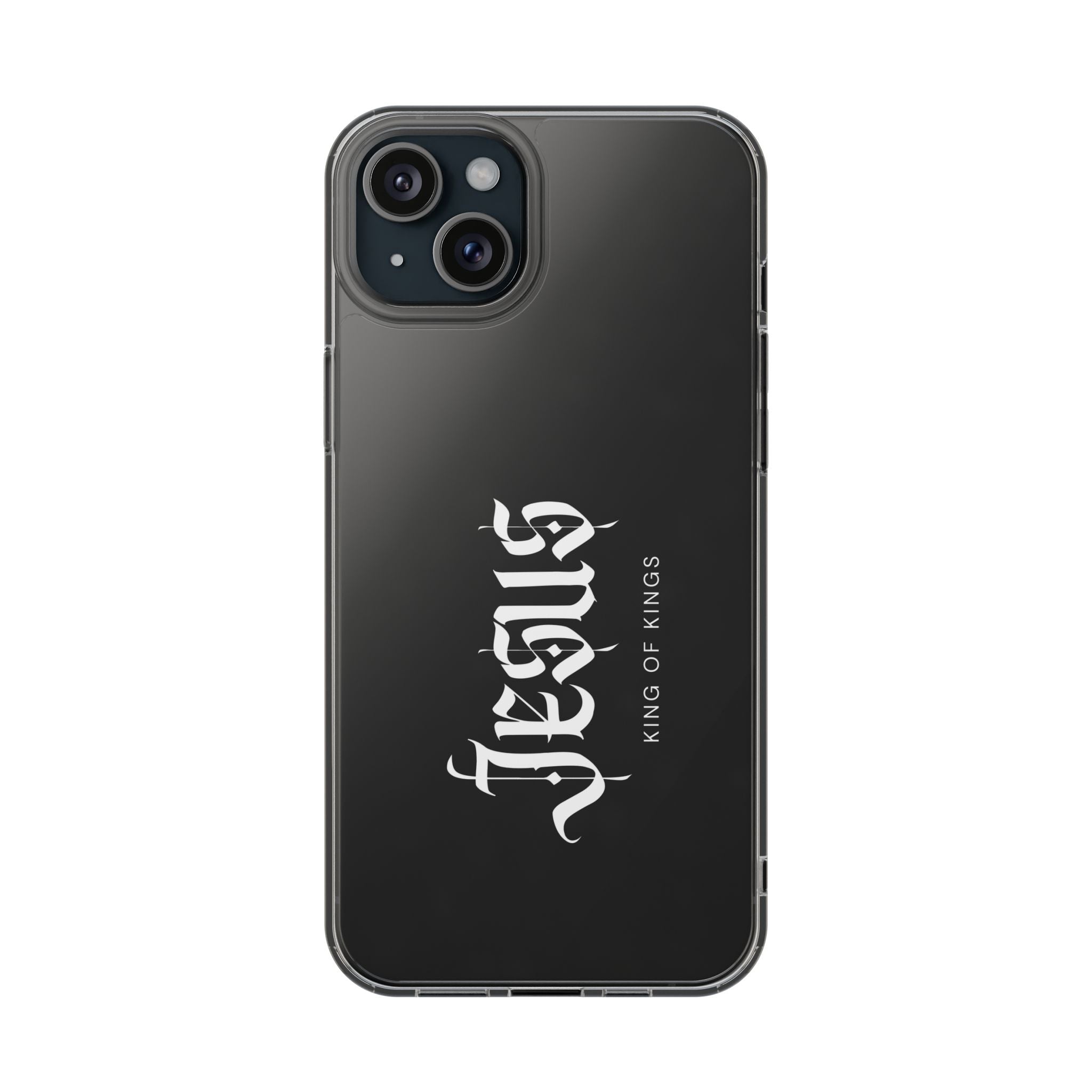 Jesus Script Clear Phone Case