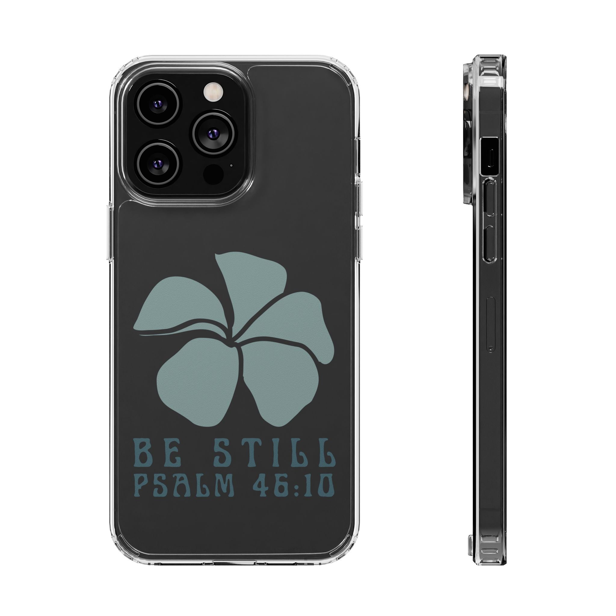 Be Still Plumeria Clear Phone Case