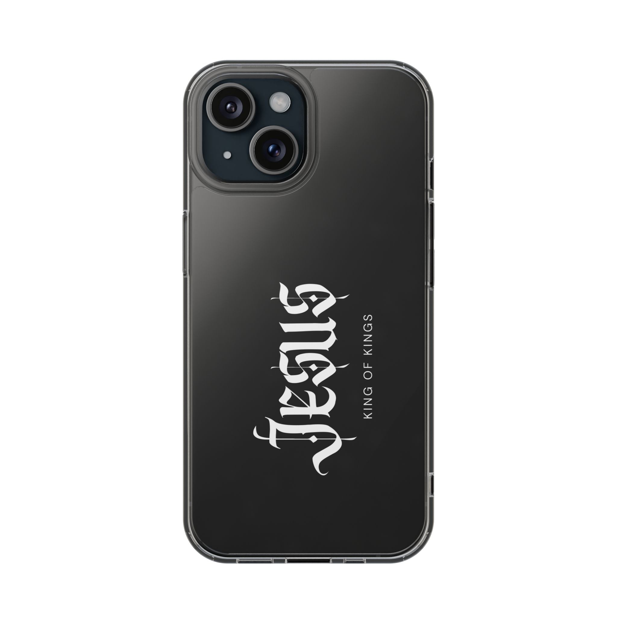 Jesus Script Clear Phone Case