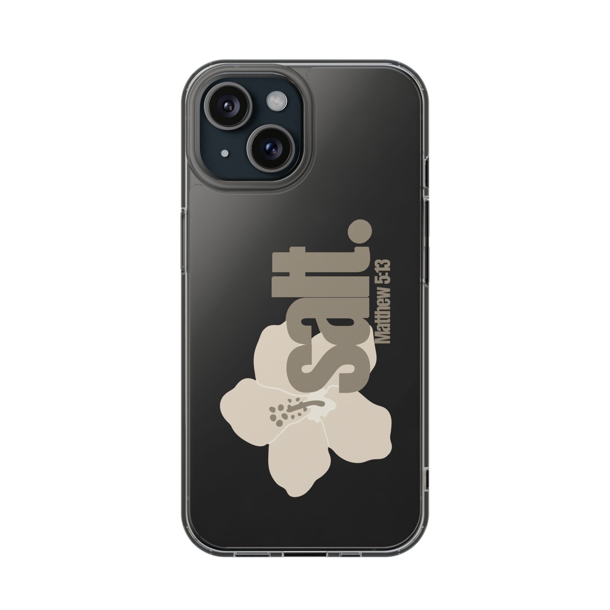 Salt Hibiscus Clear Phone Case