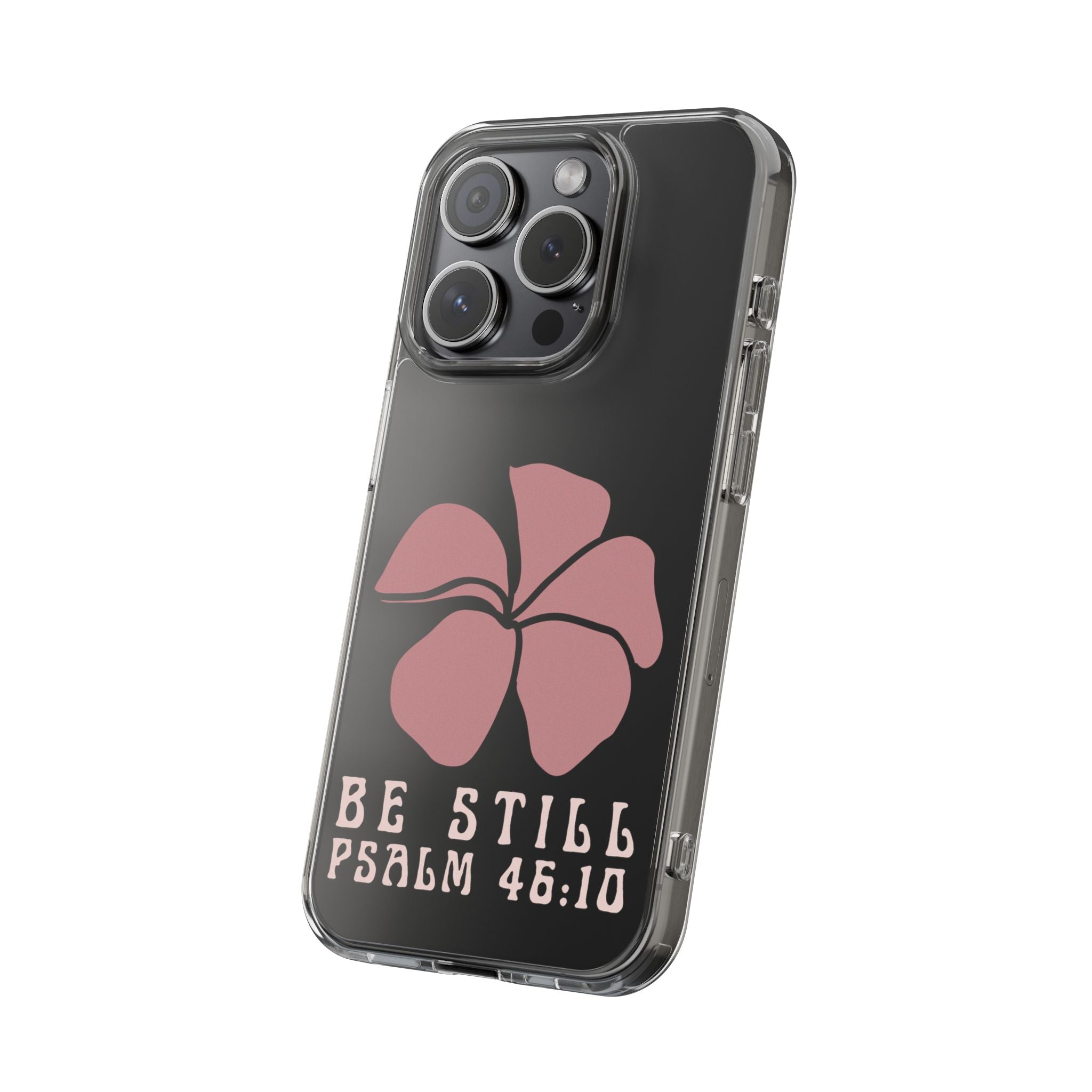 Be Still Plumeria Clear Phone Case