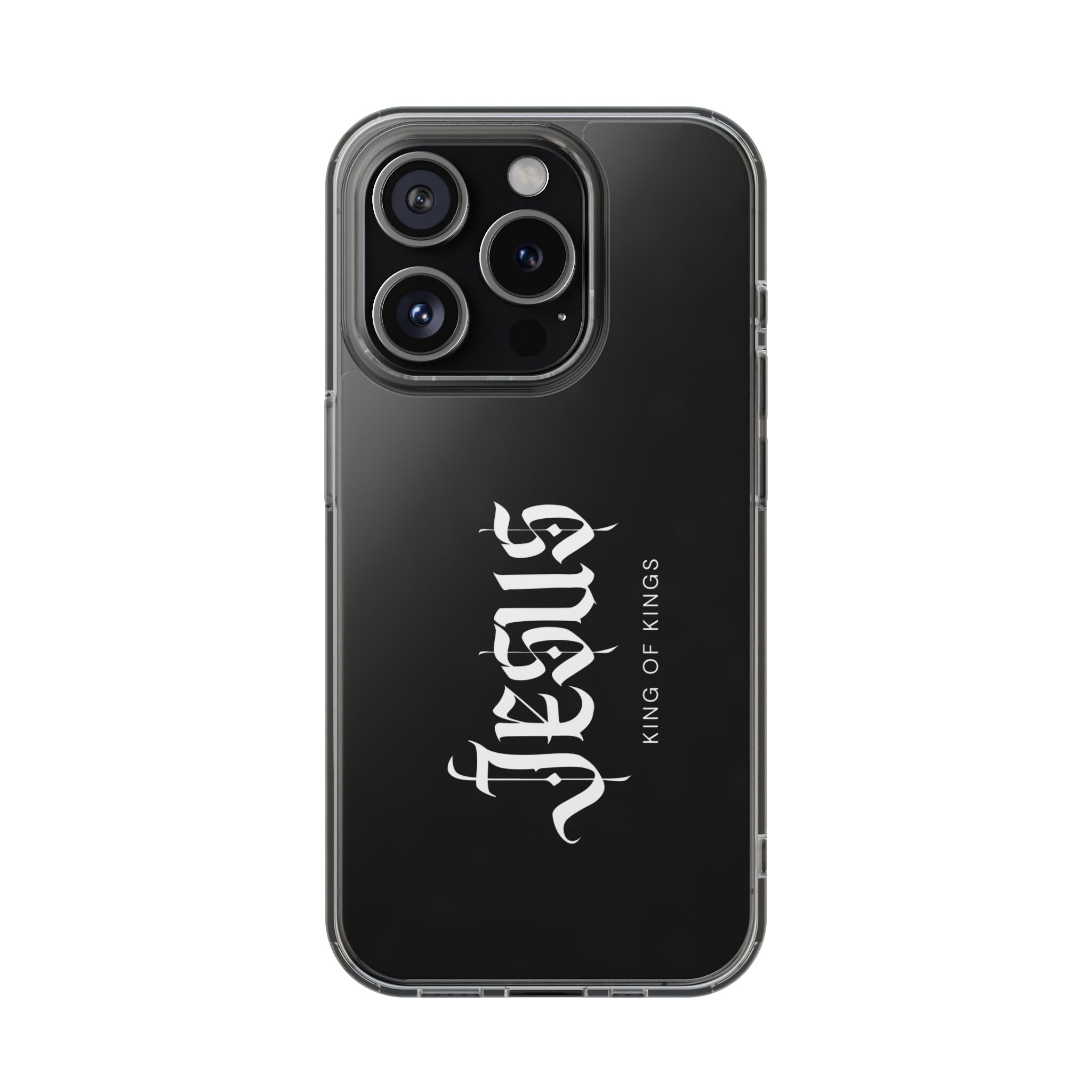 Jesus Script Clear Phone Case