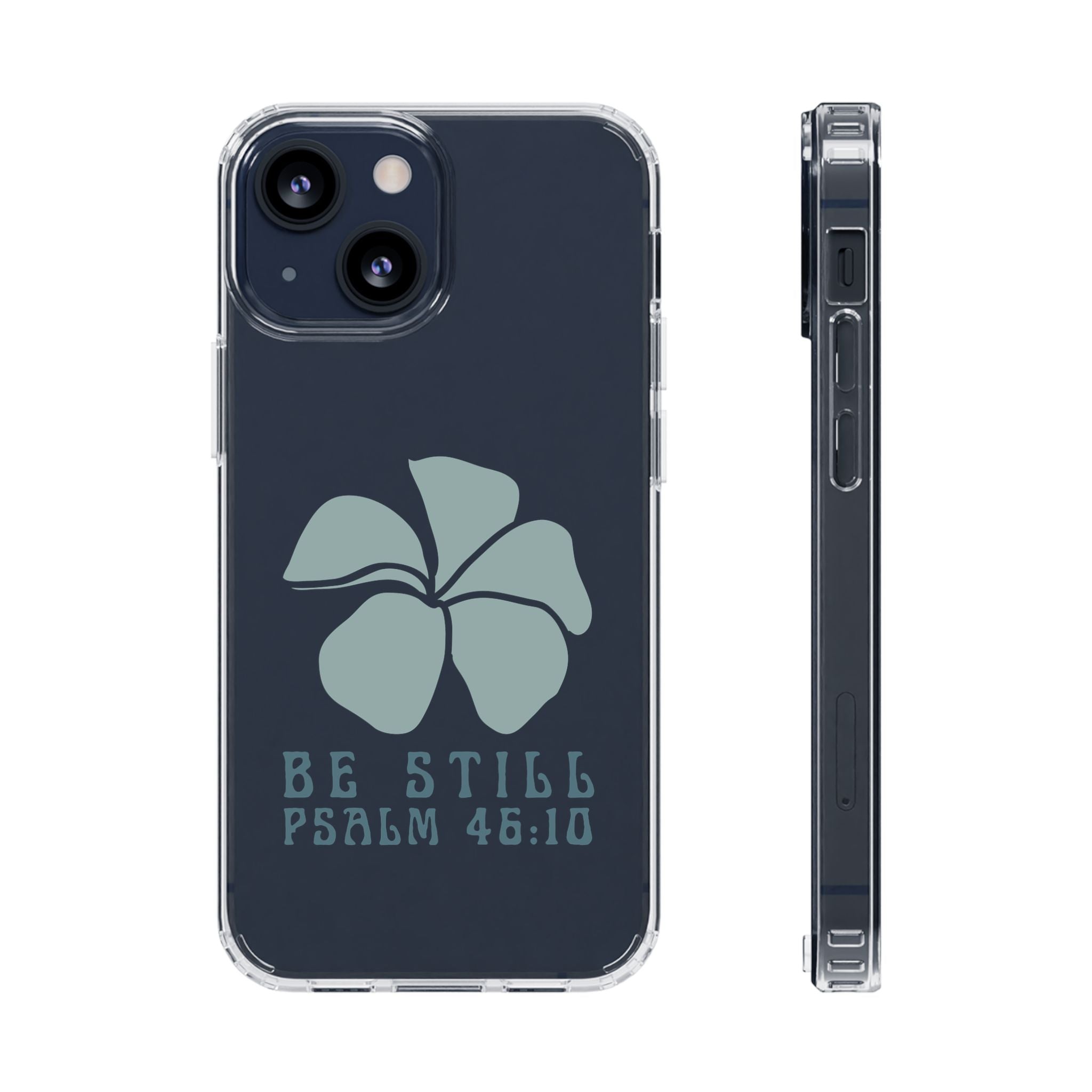 Be Still Plumeria Clear Phone Case