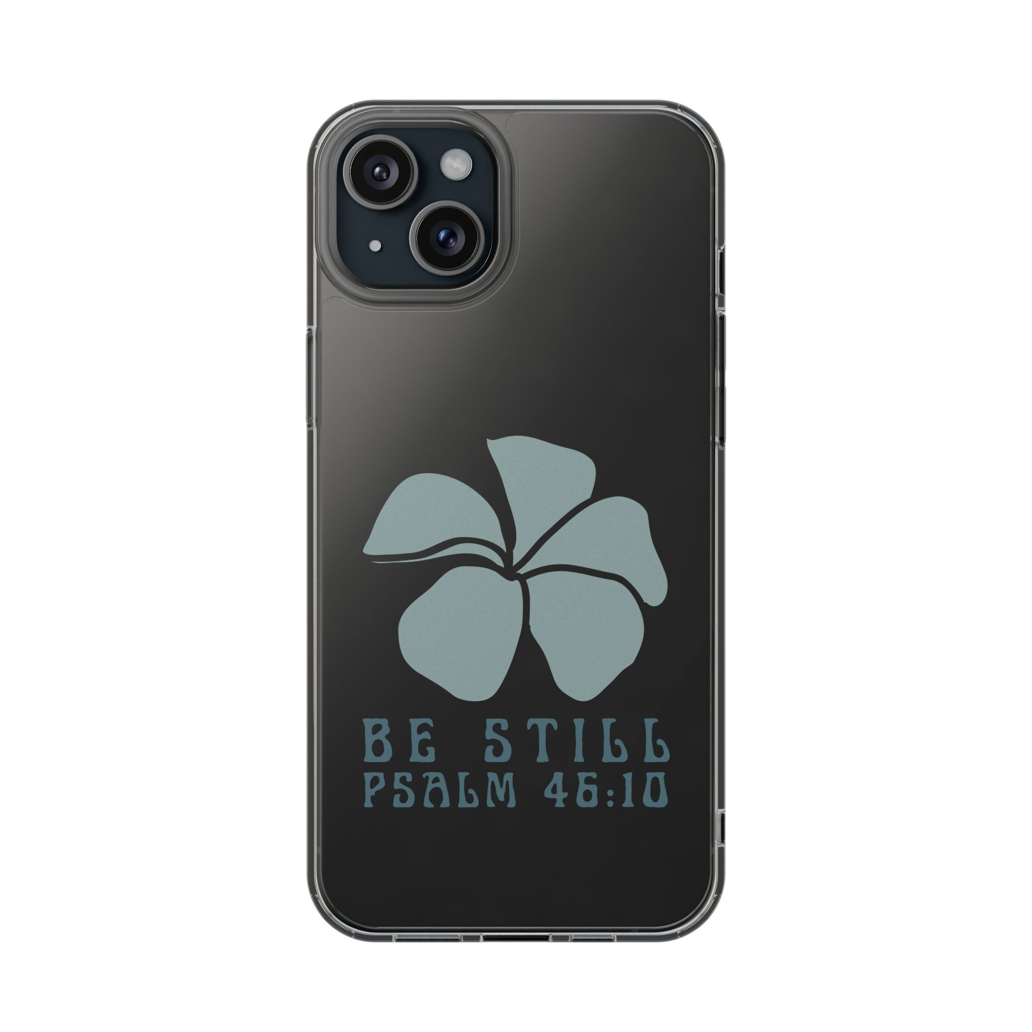 Be Still Plumeria Clear Phone Case