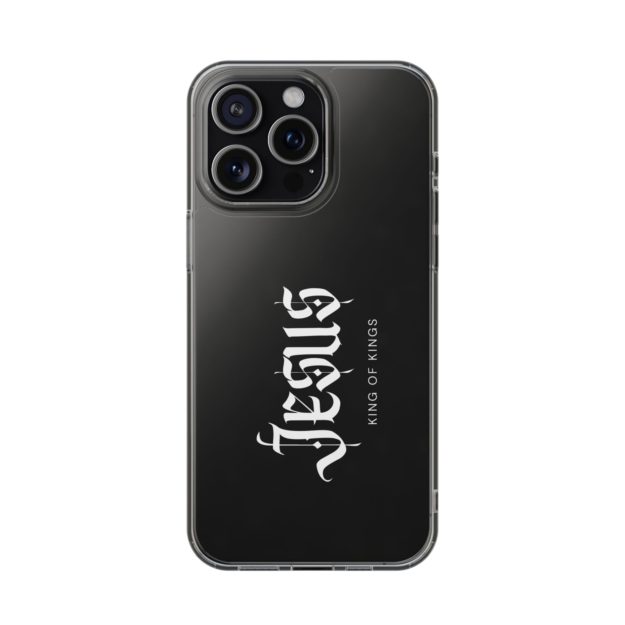 Jesus Script Clear Phone Case