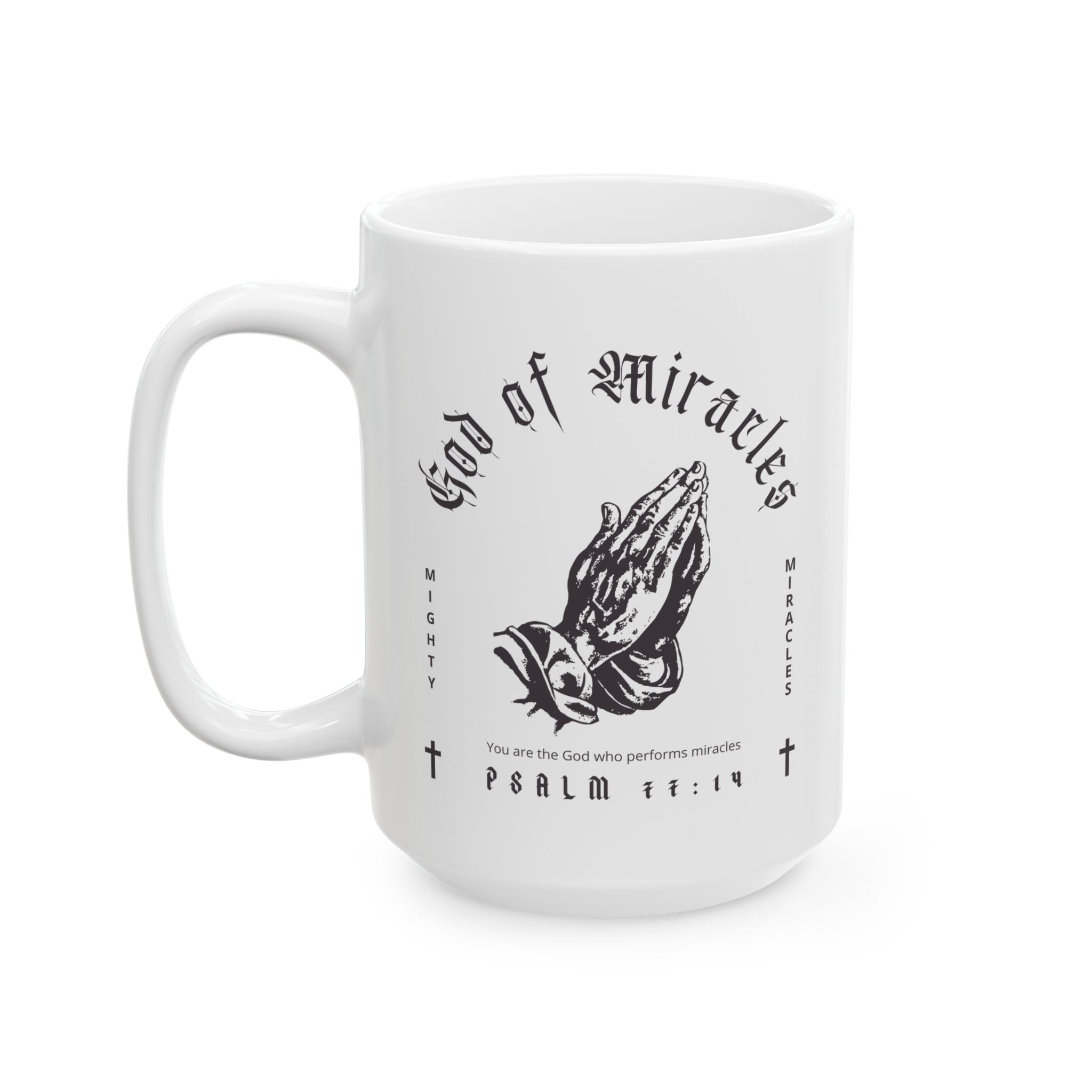 God of Miracles White Mug