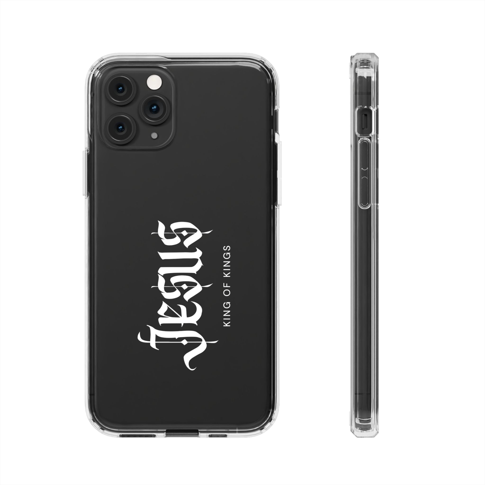 Jesus Script Clear Phone Case