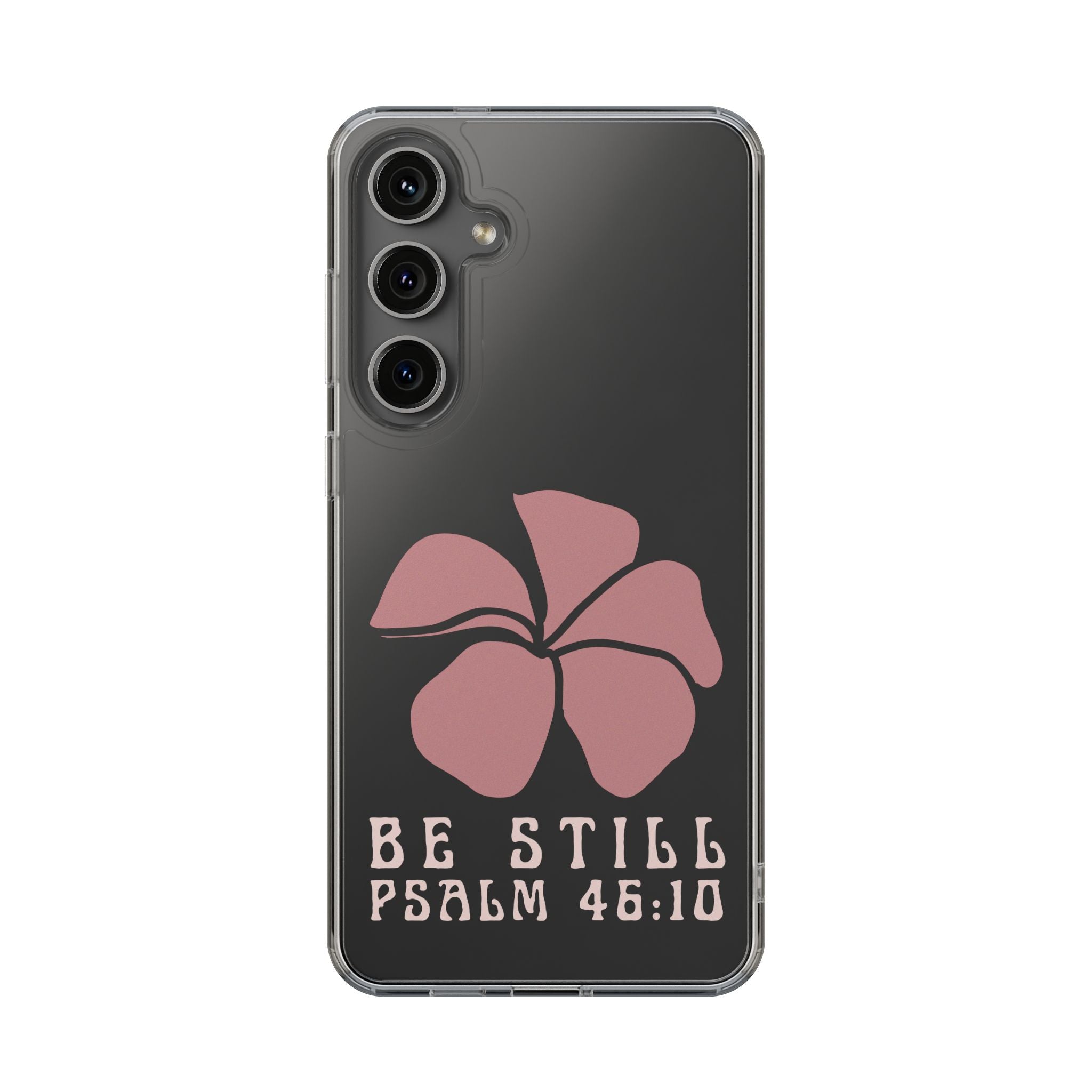 Be Still Plumeria Clear Phone Case
