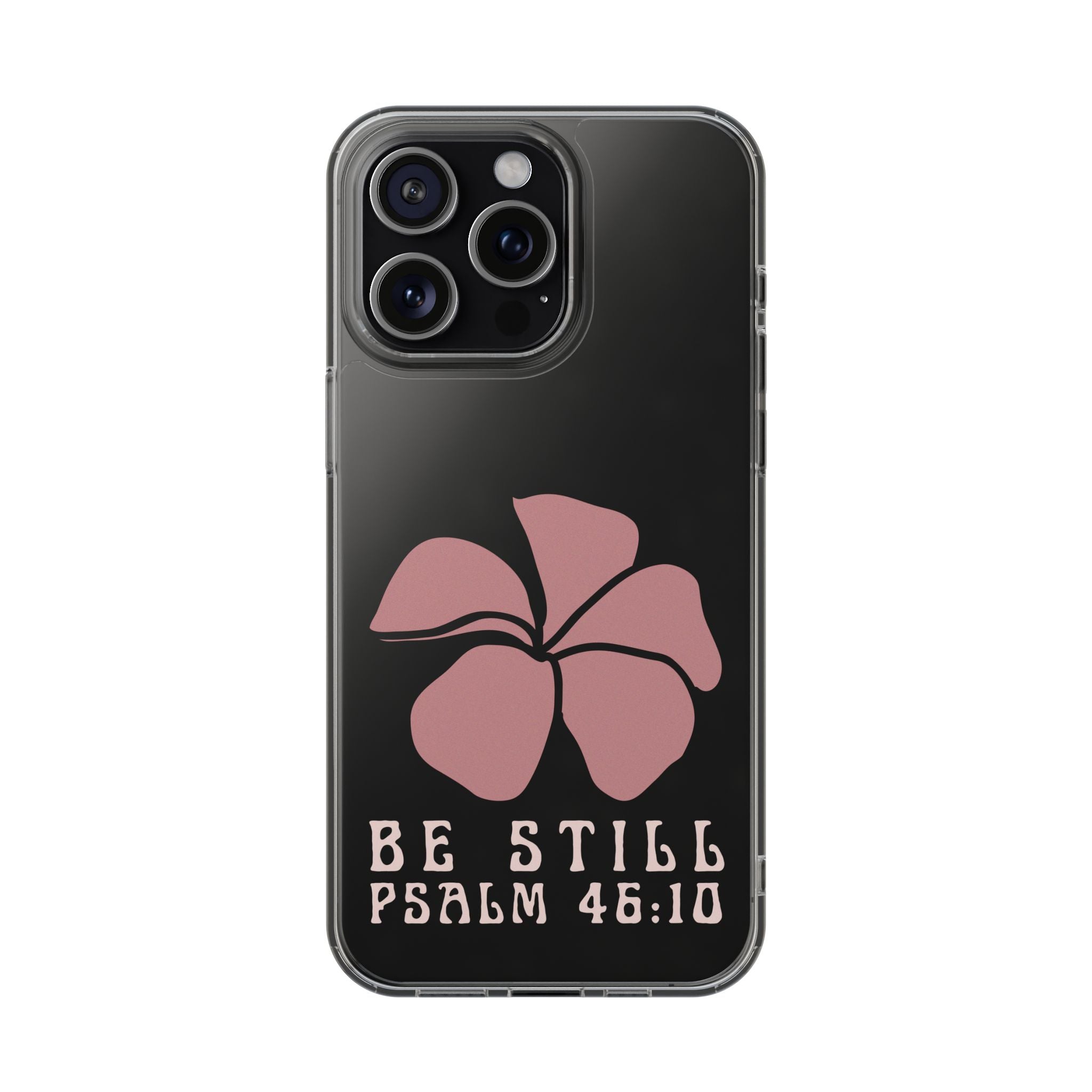 Be Still Plumeria Clear Phone Case