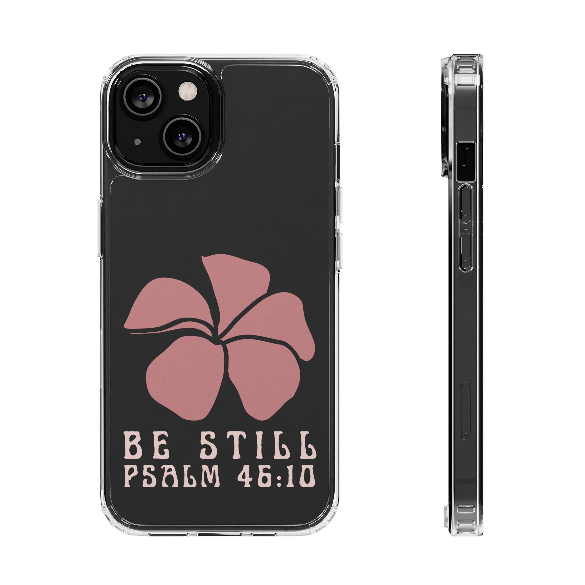 Be Still Plumeria Clear Phone Case