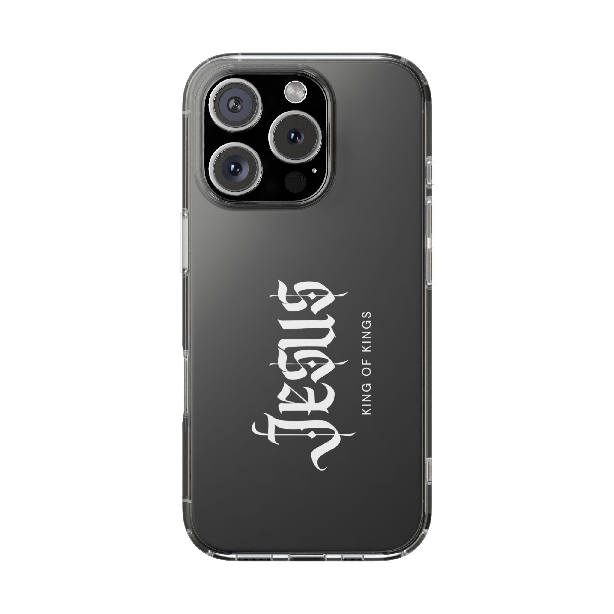 Jesus Script Clear Phone Case