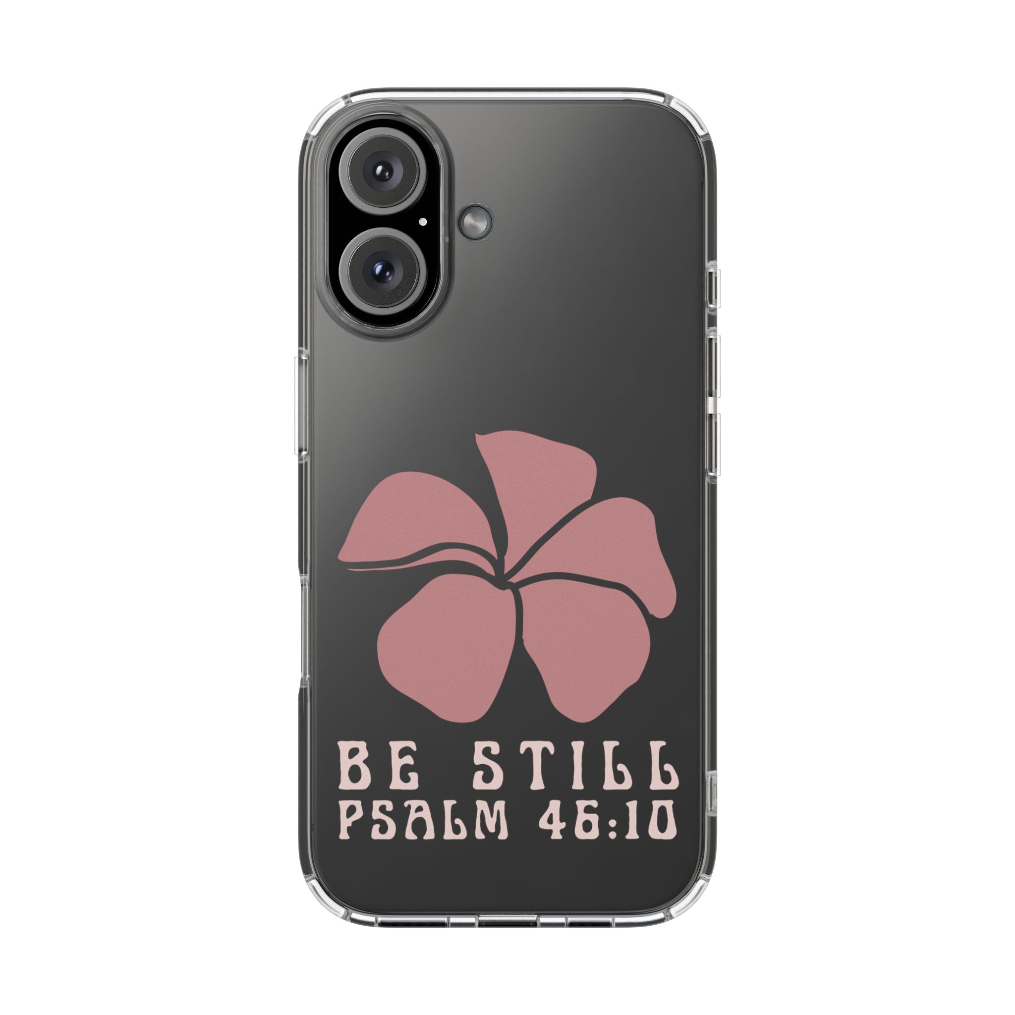 Be Still Plumeria Clear Phone Case